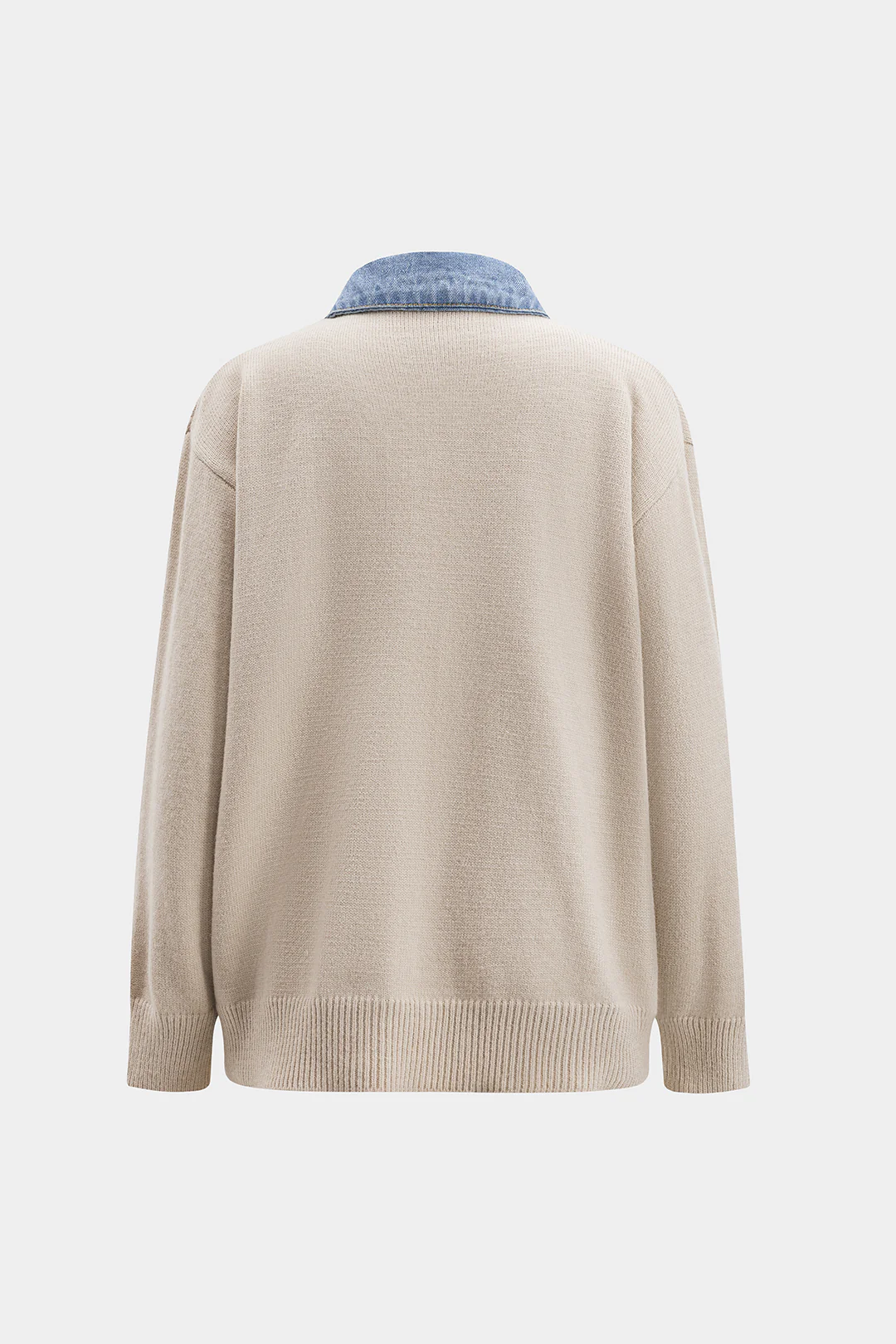 Ripped Pocket Patchwork Sweater Cardigan - Weenar