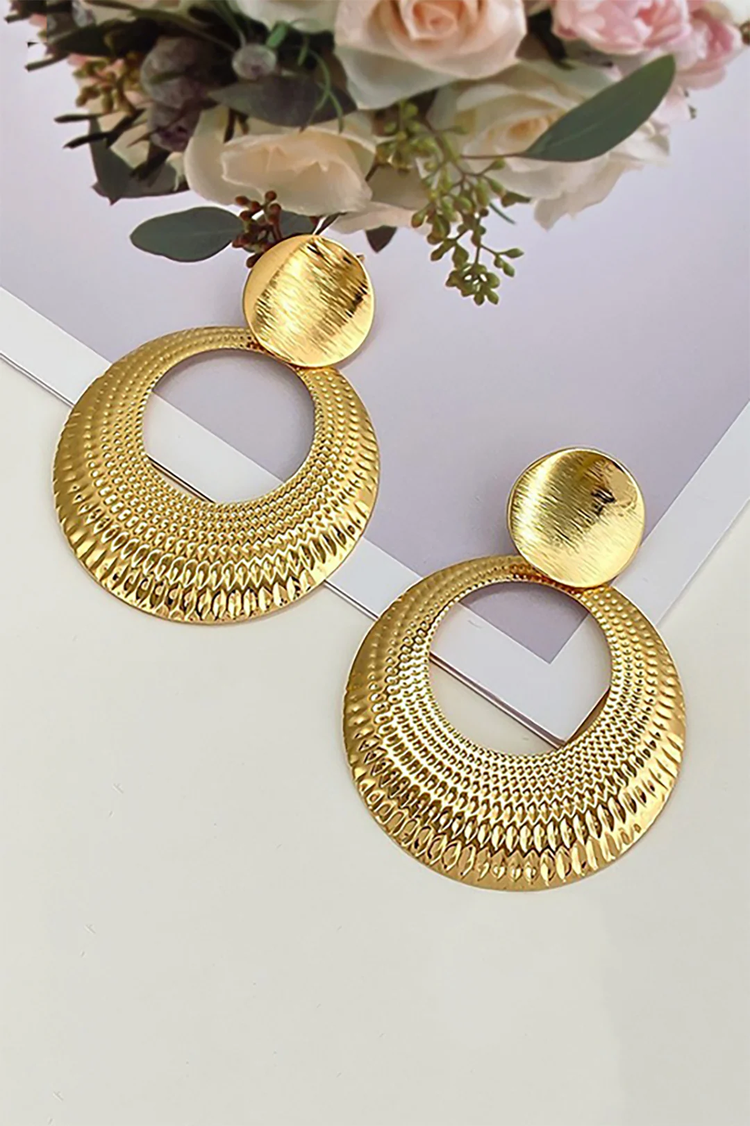 Geometric Round Earrings - Weenar