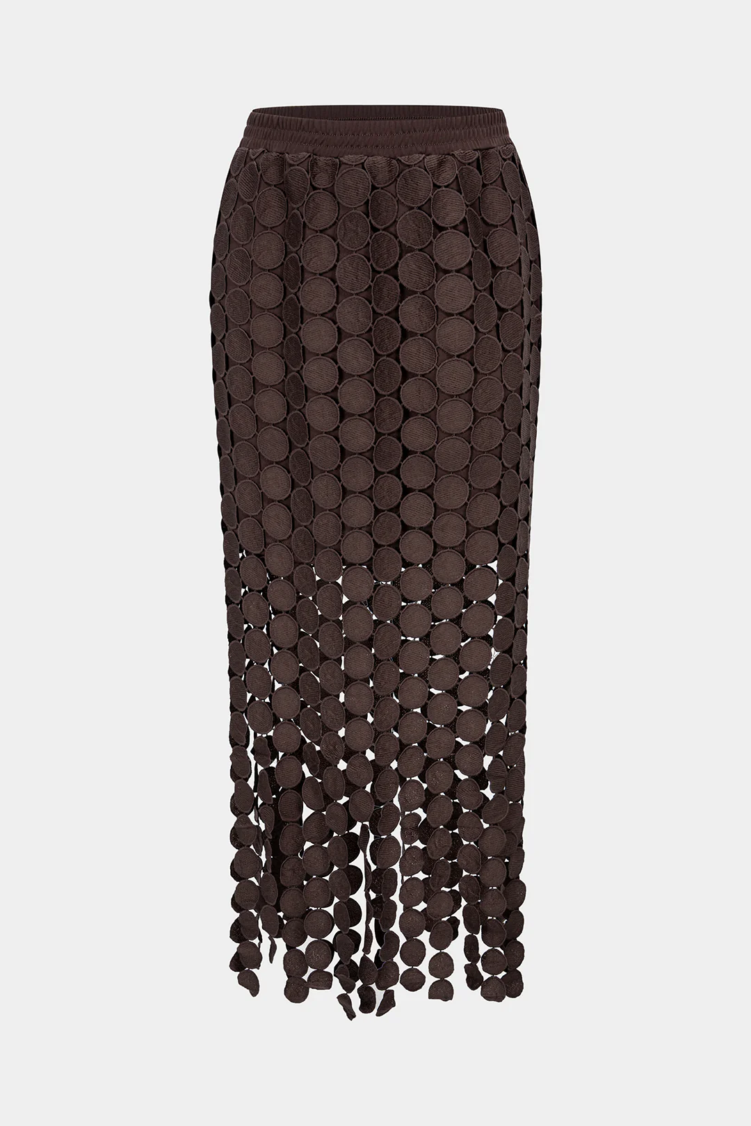Shirred Waistband Cut Out Skirt - Weenar