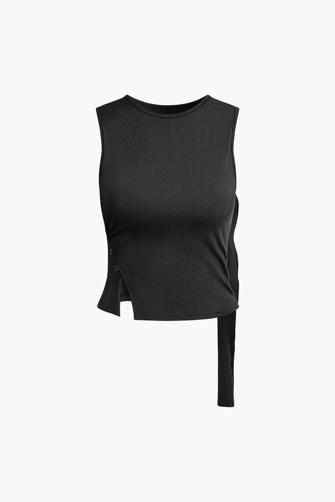 Button Tie-Up Sleeveless Tank Top - Weenar
