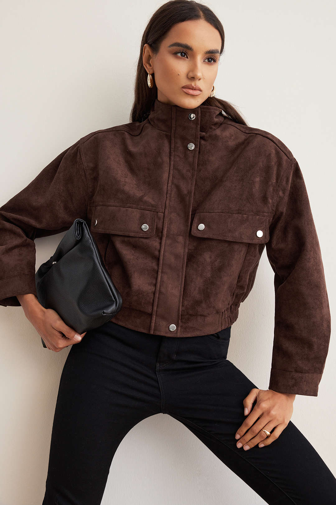 Suede Zipper Pocket Jacket - Weenar
