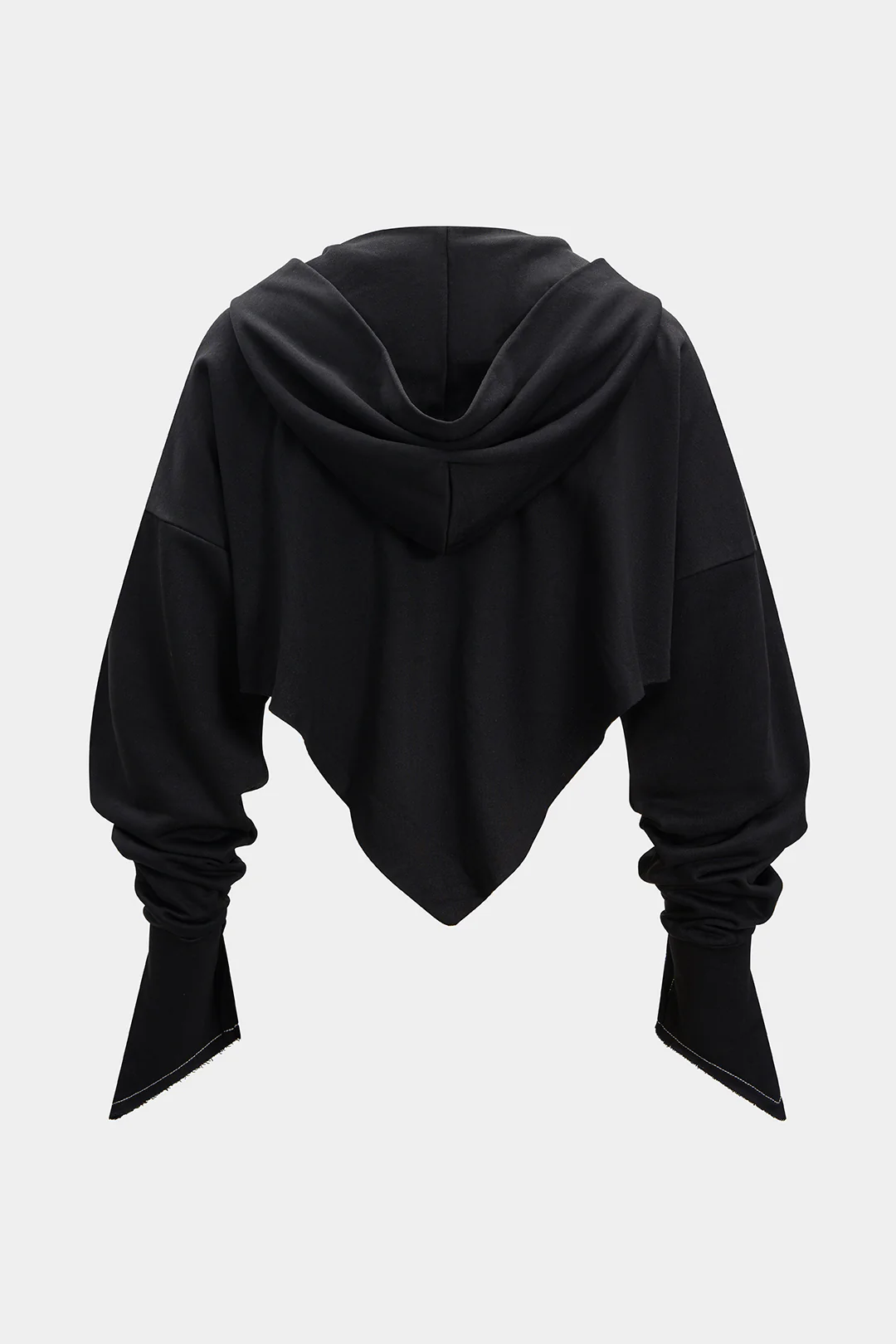 Zipper Batwing Sleeve Hooded Jacket - Weenar