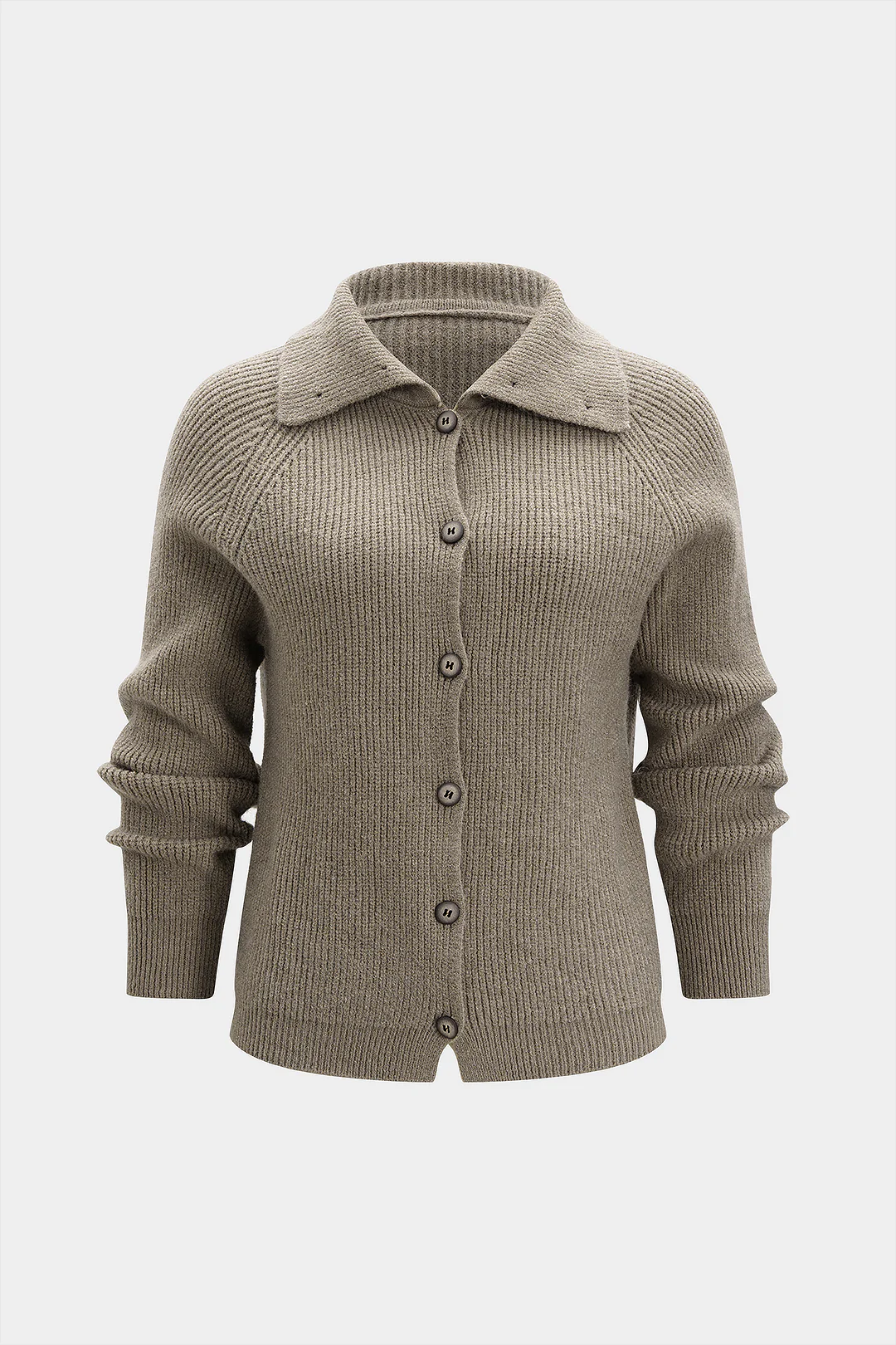 Knit Lapel Long-Sleeve Top - Weenar