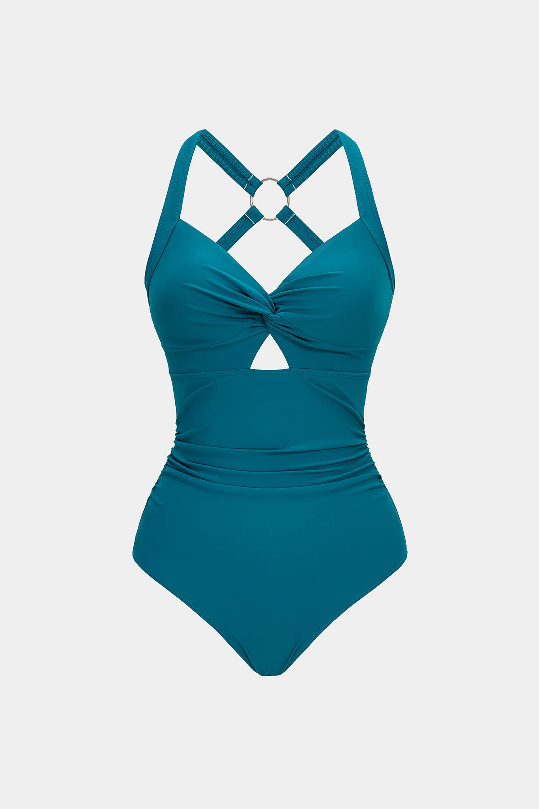 Metallic Cut Out One-Piece Swimsuit - Weenar