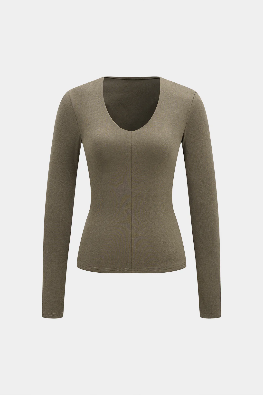 V-Neck Shoulder Pads Long-Sleeve Top - Weenar