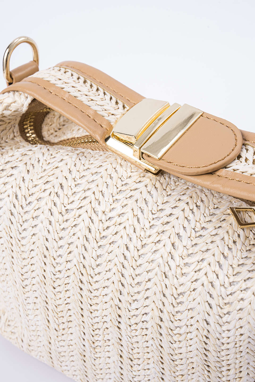 Woven Colorblock Crossbody Tote Bag - Weenar