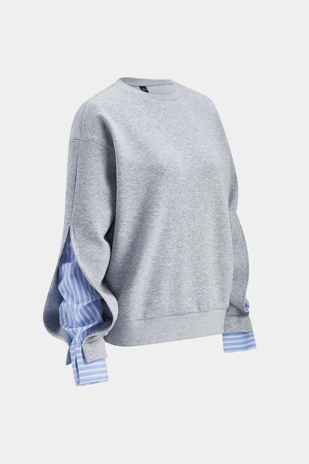 Patchwork Round Neck Sweatshirt - Weenar