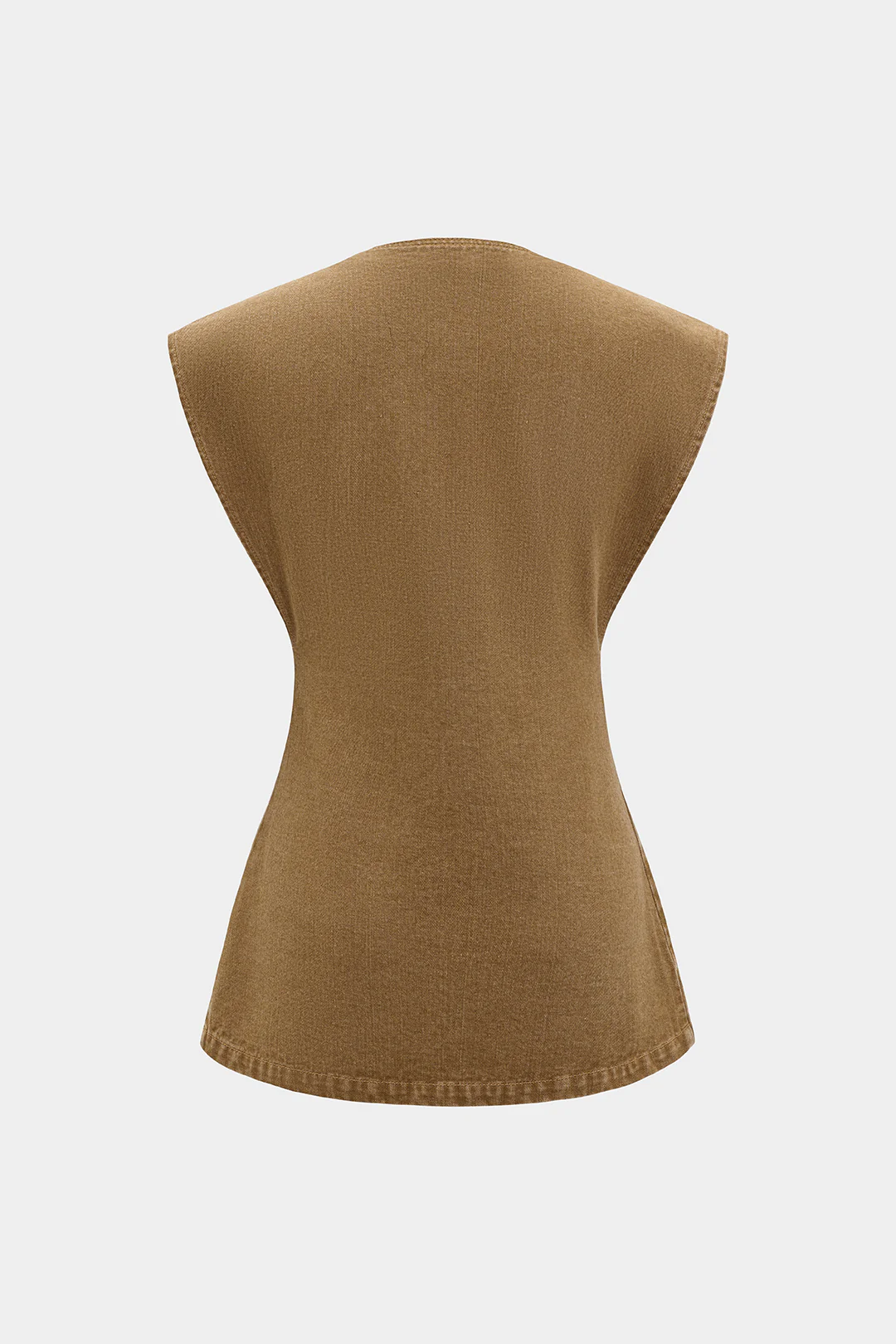 Denim V-Neck Pocket Vest - Weenar
