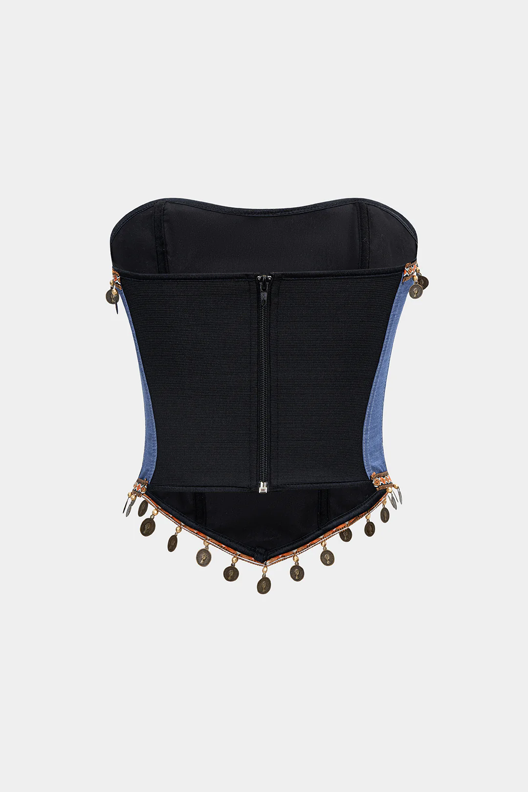 Fringe Trim Strapless Tube Top - Weenar
