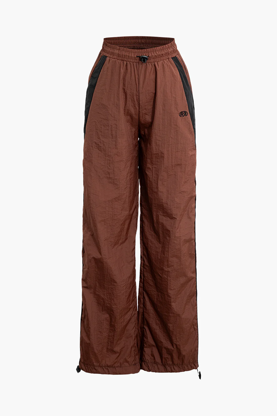 Contrast Shirred Wide Leg Pants - Weenar