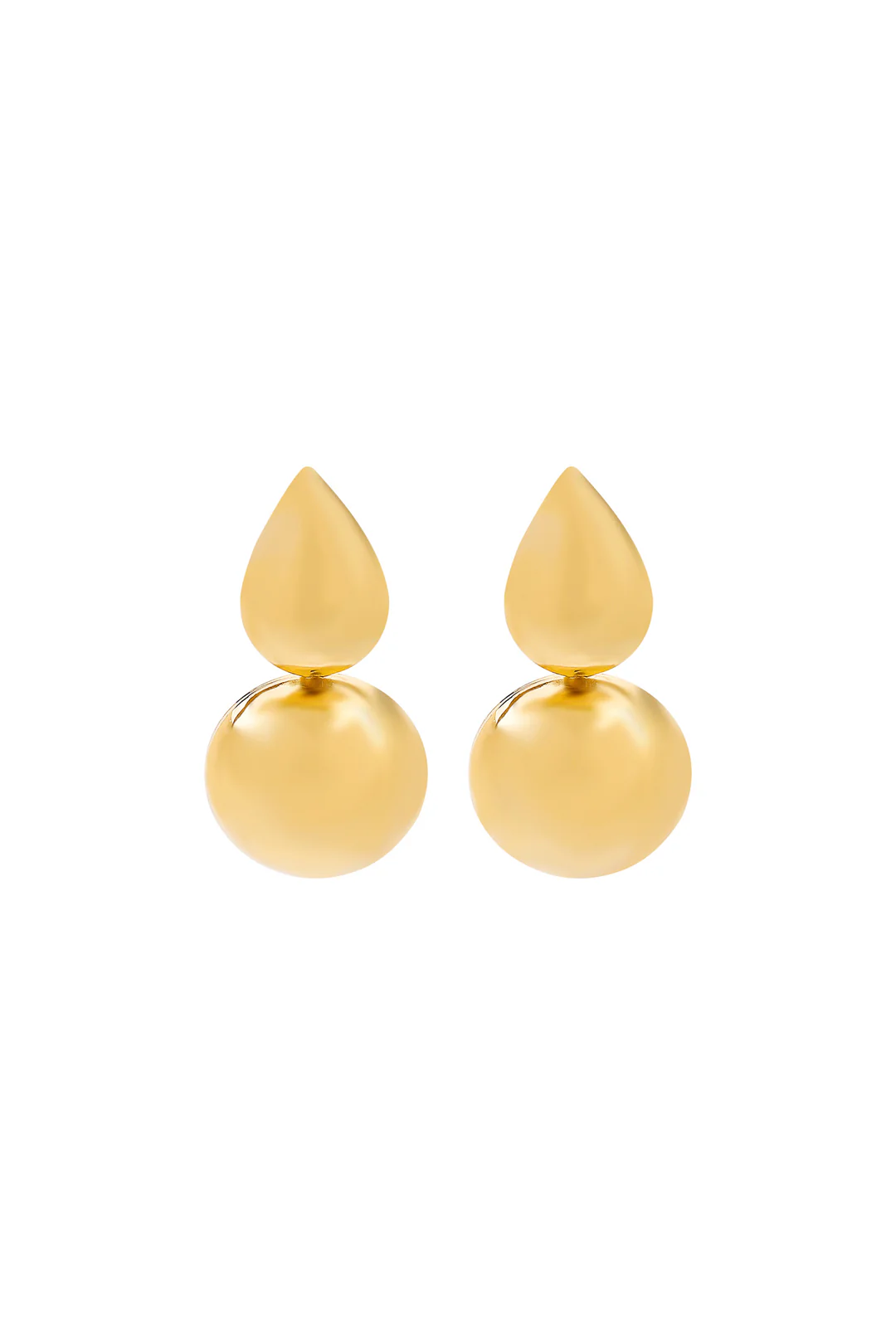Metal Oval Geometric Earrings - Weenar