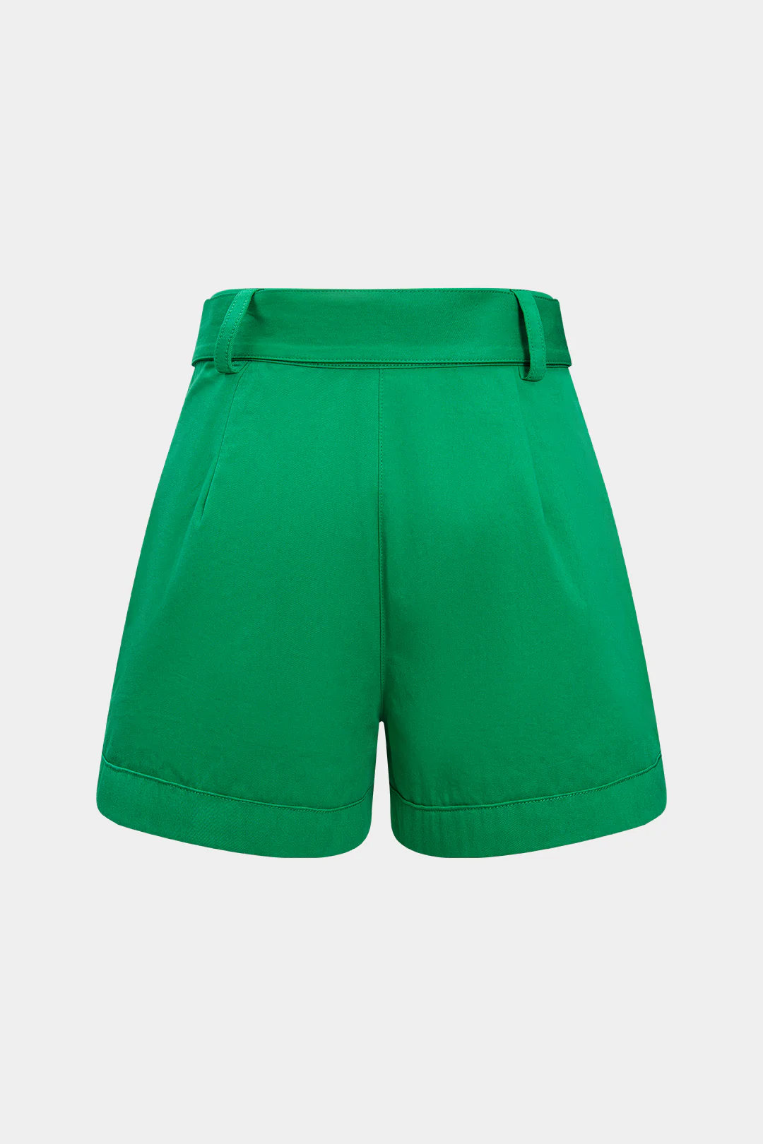 Solid Belted Shorts - Weenar