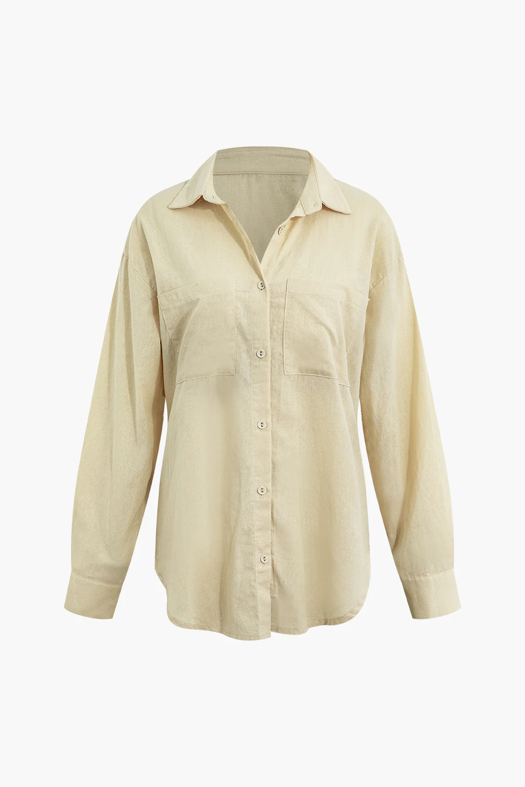 Linen Button Long Sleeve Shirt And Pants Set - Weenar