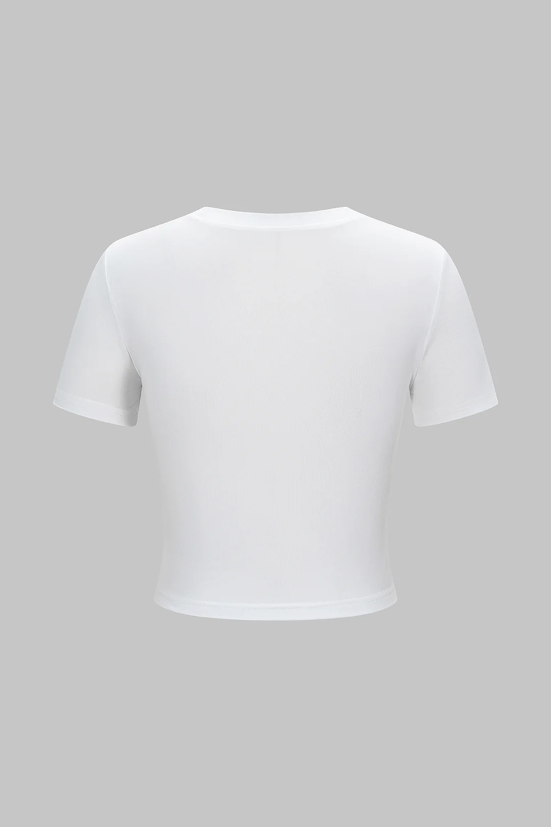 Floral Print Round Neck Short Sleeve T-Shirt - Weenar