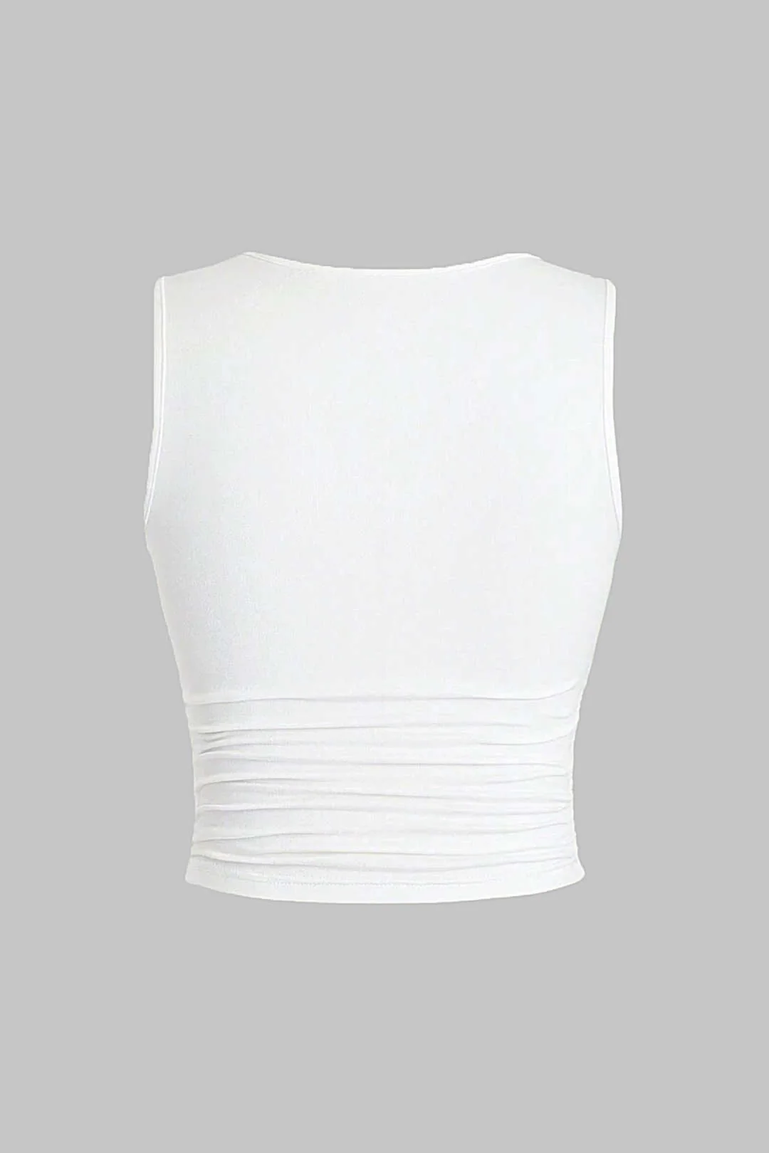 Plus Size Letter Print Ruched Tank Top - Weenar