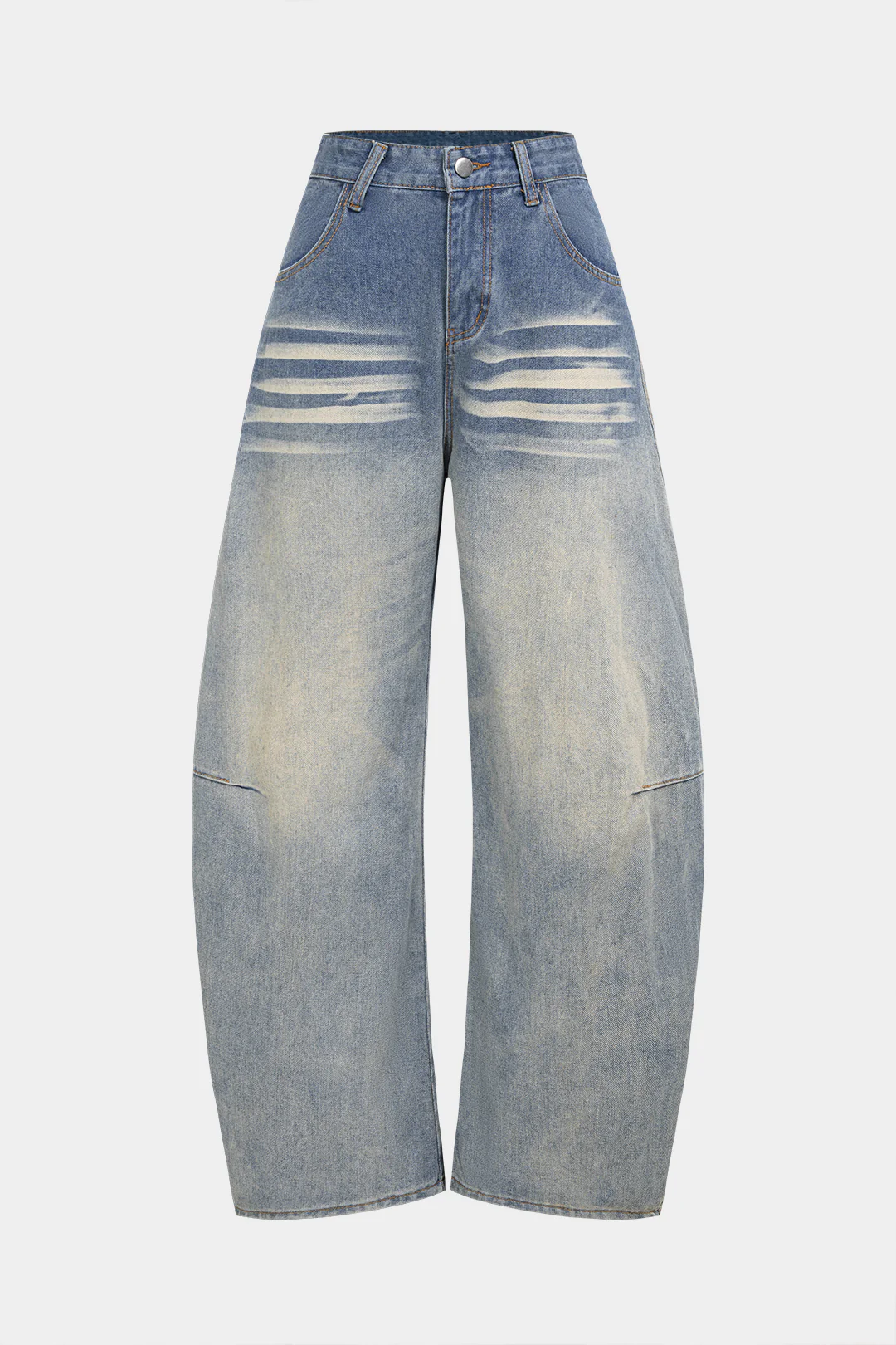 Denim Ombre Pocket High Waist Wide Leg Jeans - Weenar