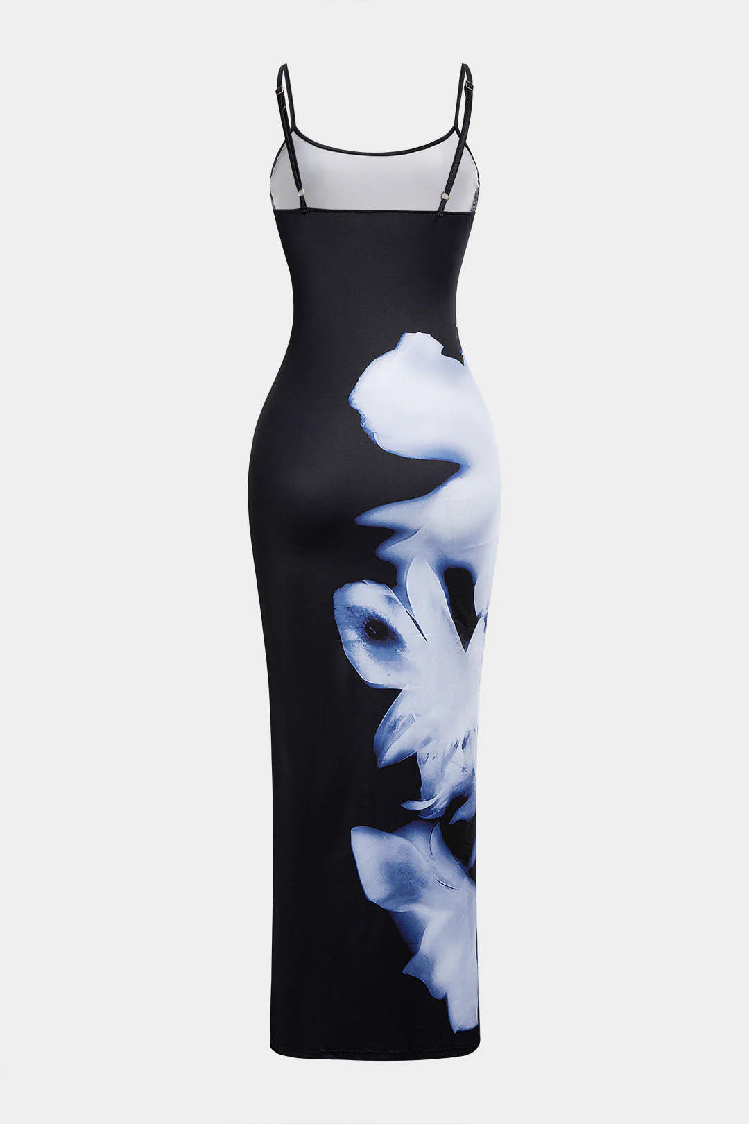 Floral Print Round Neck Sleeveless Maxi Dress - Weenar