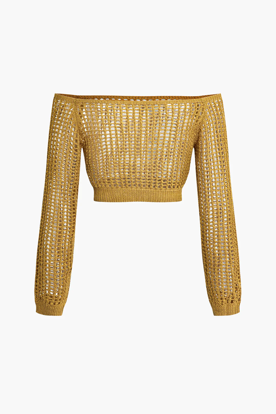 Knit Cut Out Off Shoulder Long Sleeve Top And Mini Skirt Set - Weenar