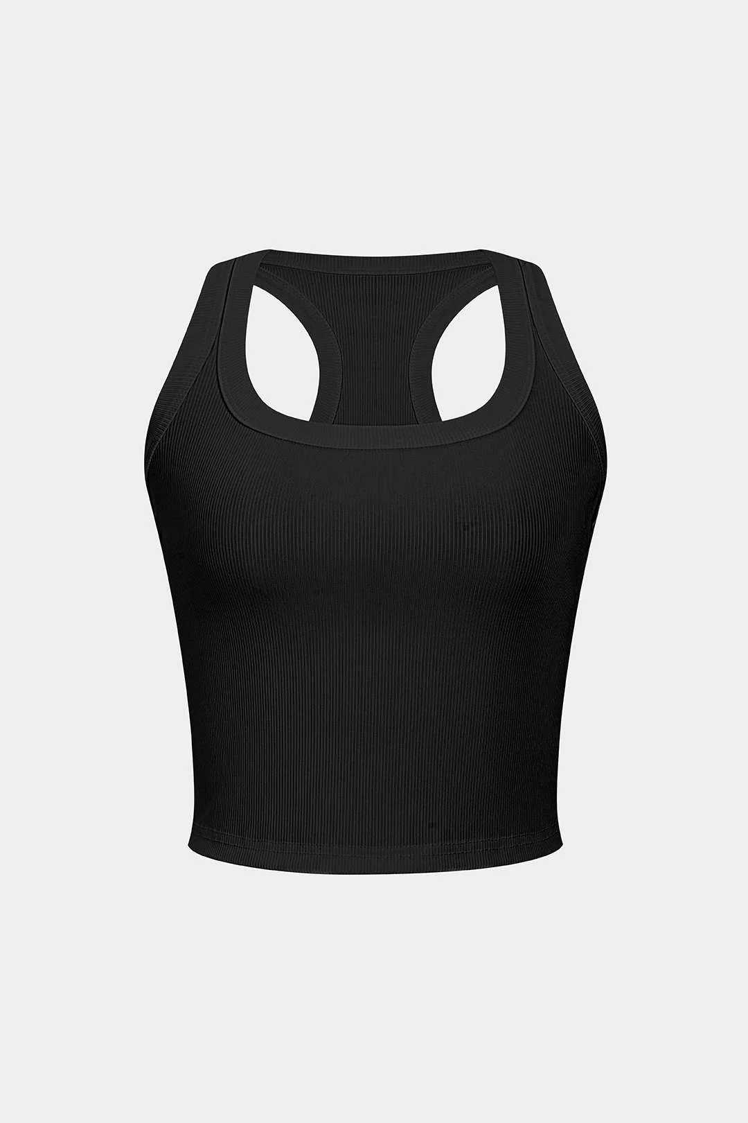Basic U-Neck Crop Tank Top - Weenar
