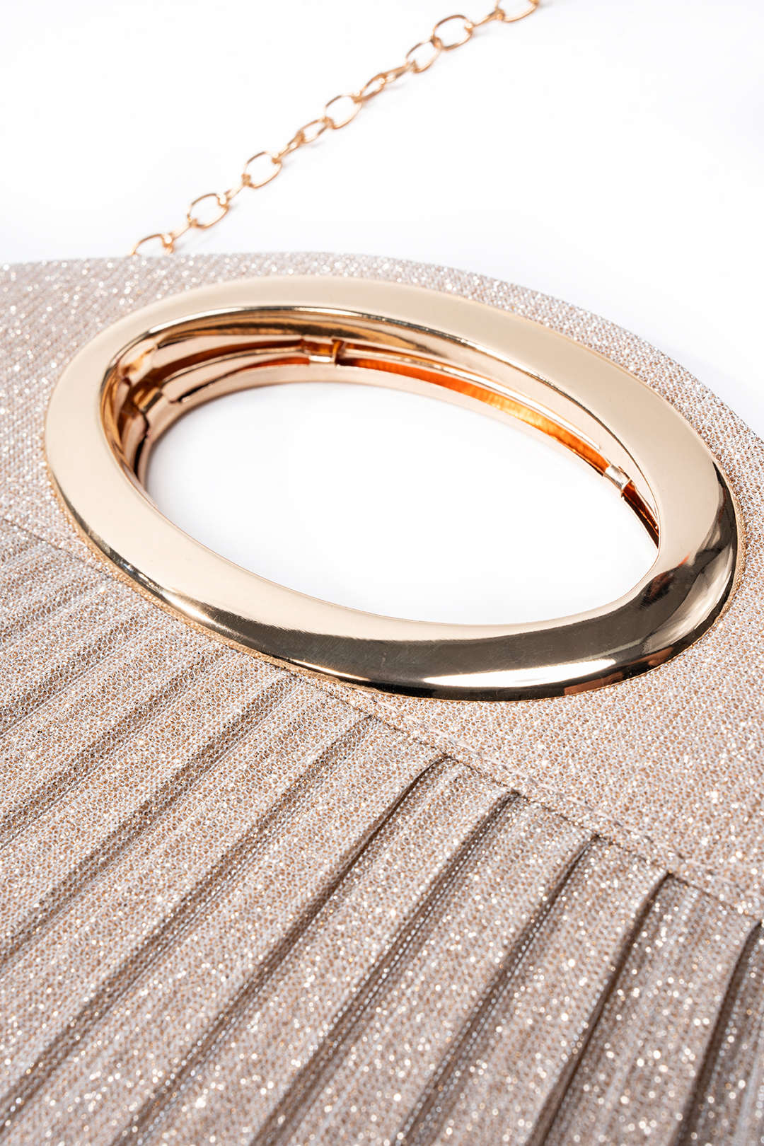 Pleated Metal Ring Tote Bag - Weenar