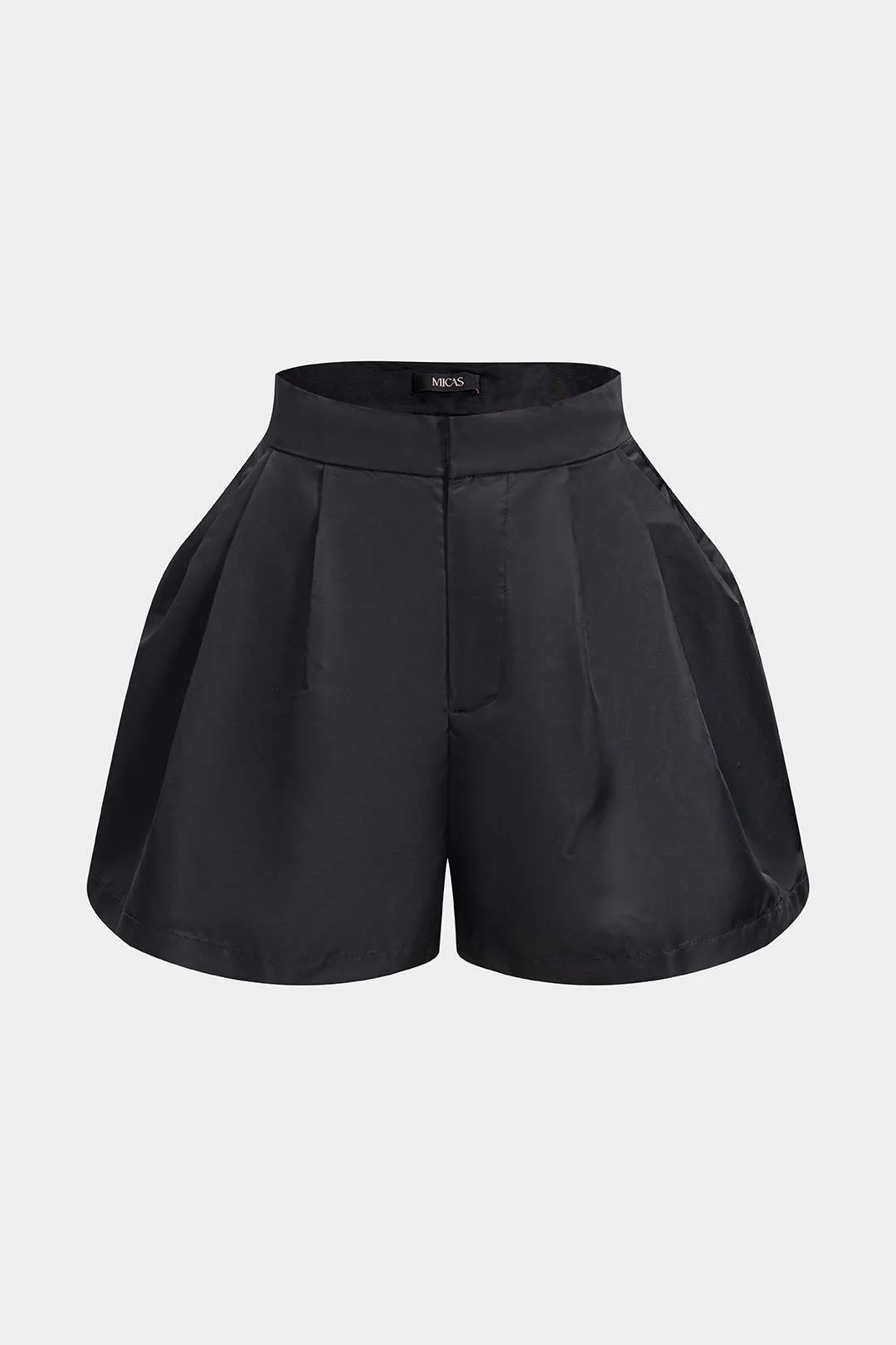 Puff Wide Leg Zipper Shorts - Weenar
