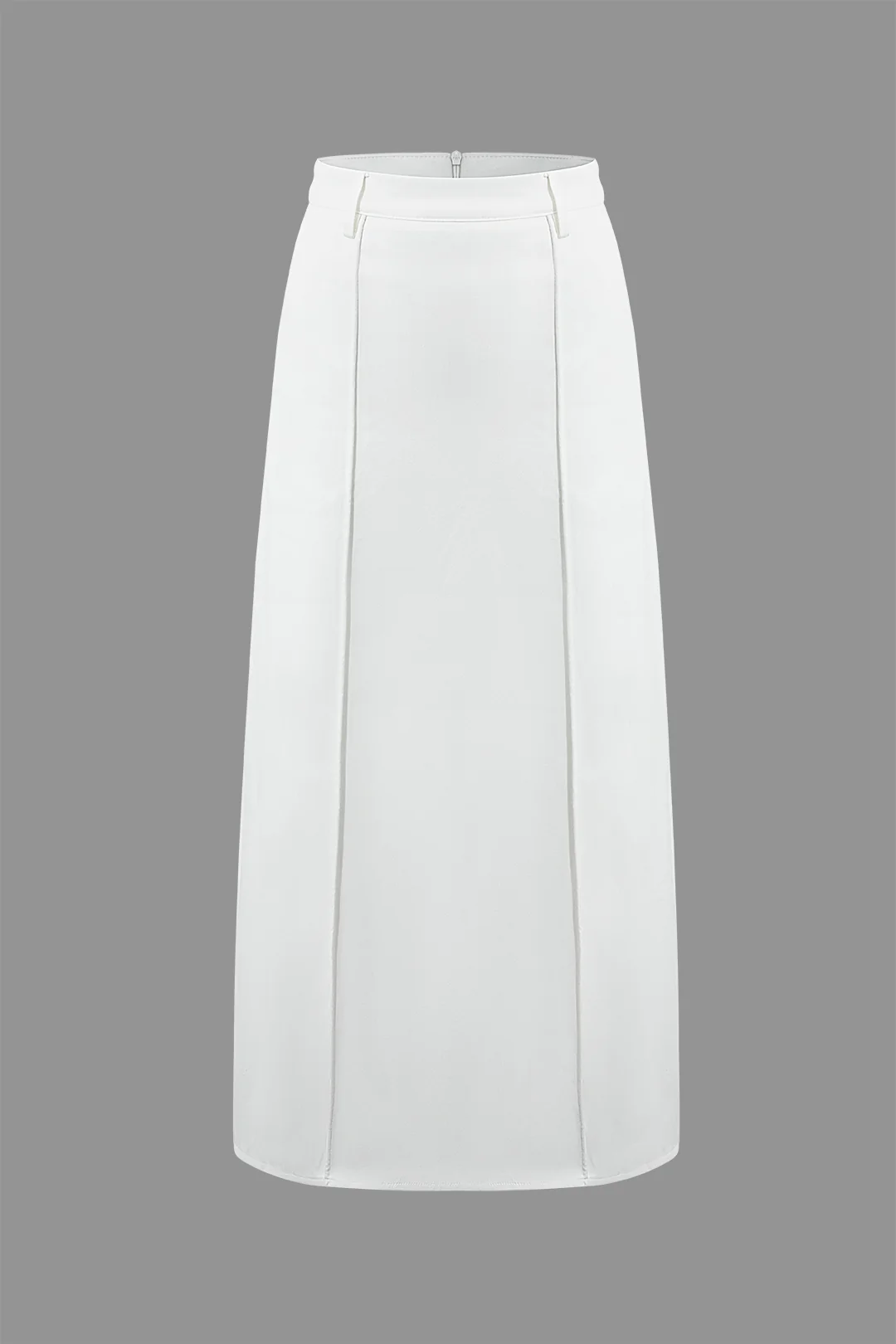 Solid Zipper Low Waist Skirt - Weenar