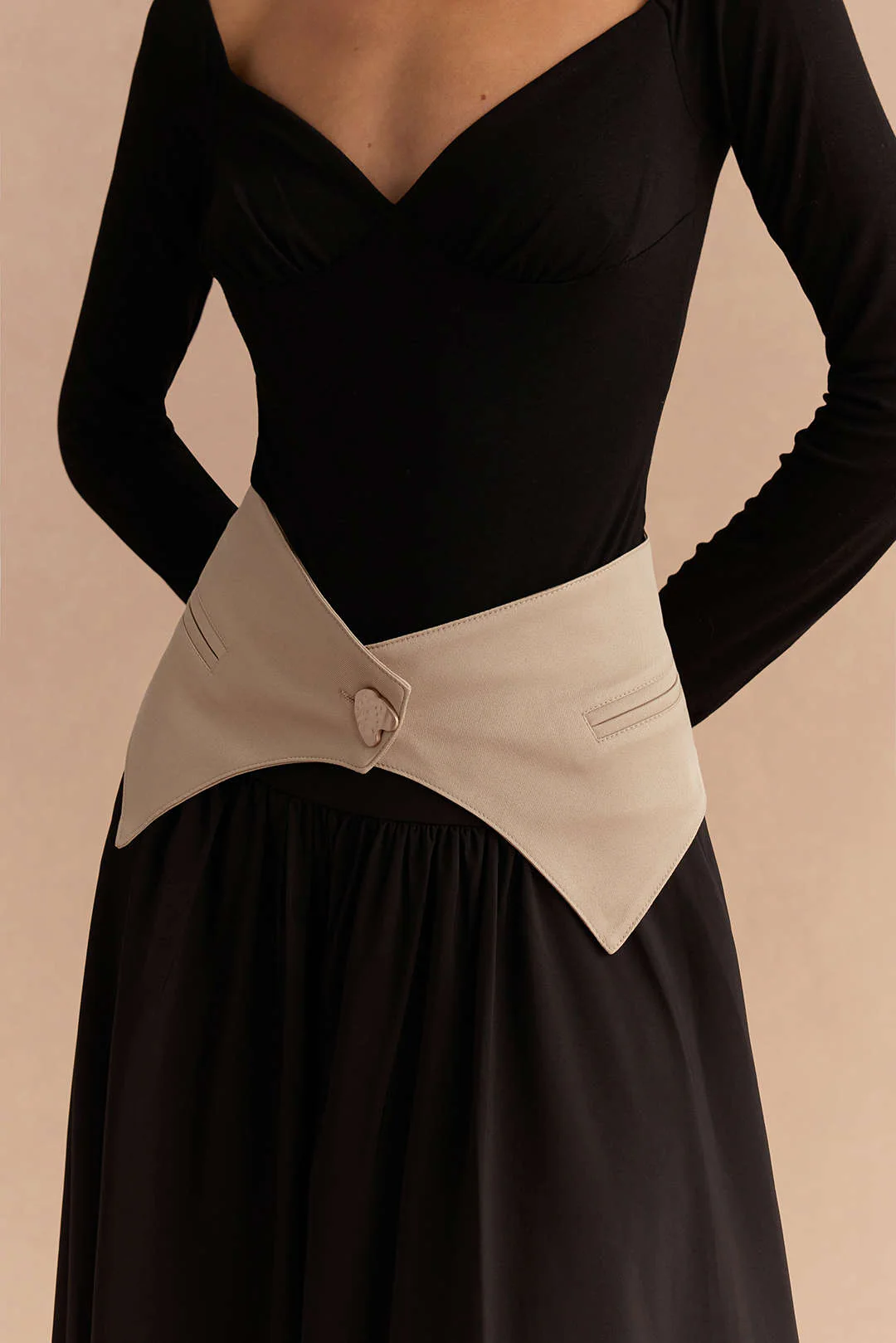 Irregular Button Corset - Weenar