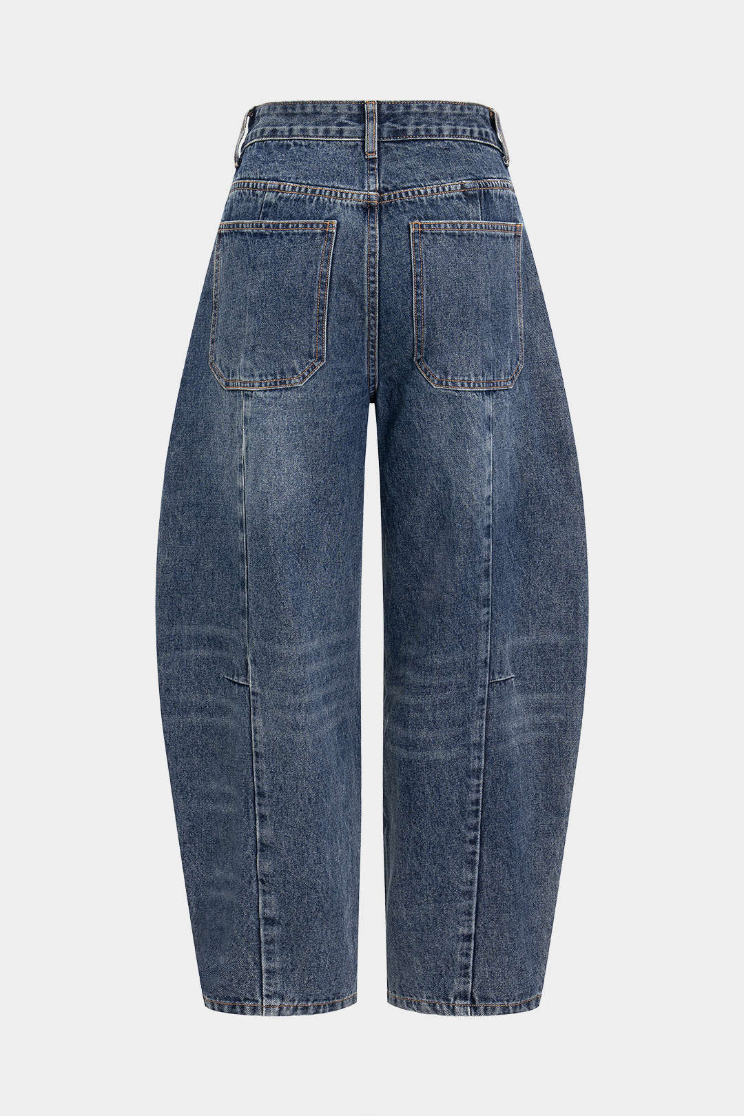 Denim Patchwork Barrel Jeans - Weenar