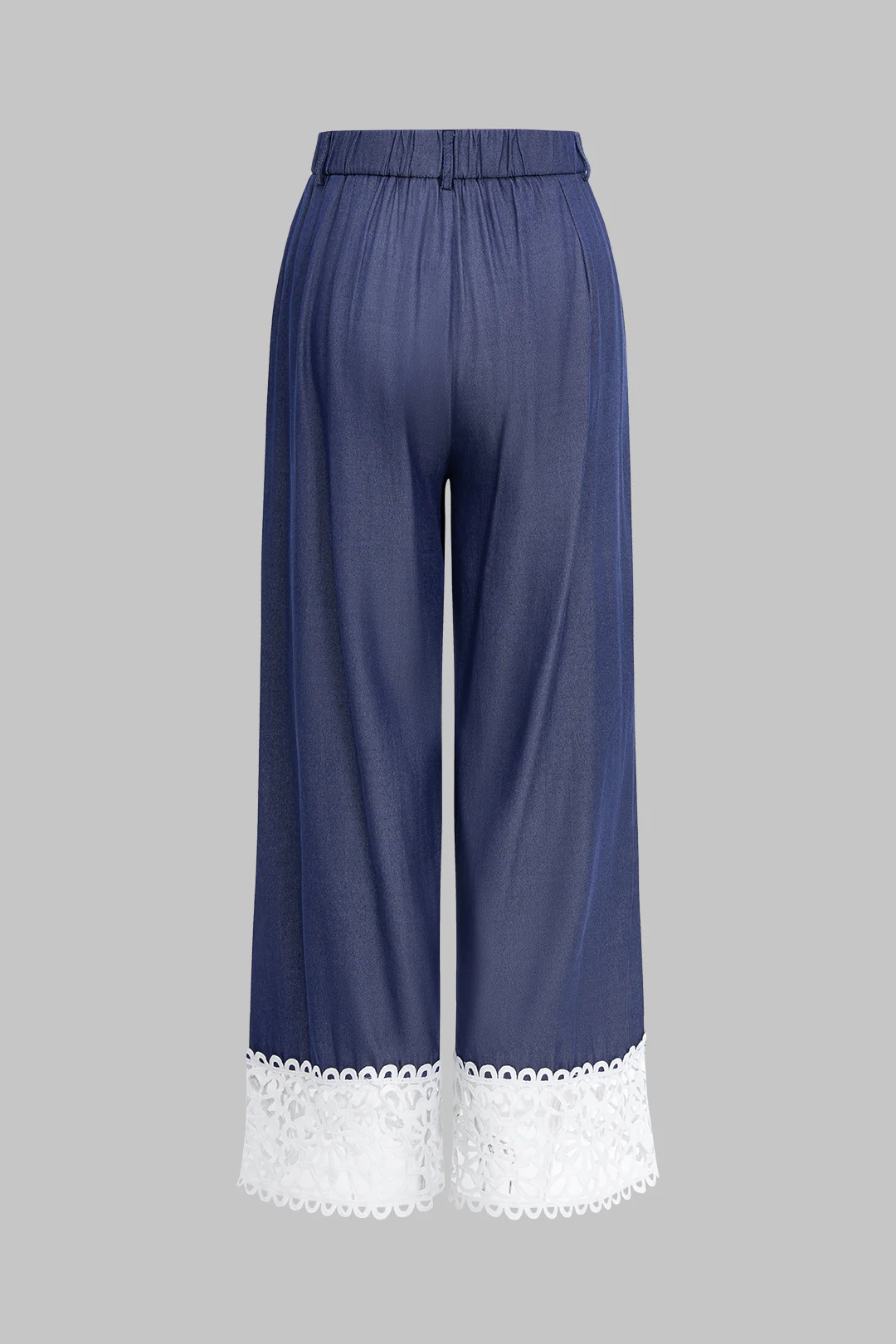 Patchwork Cut Out Wide Leg Trousers - Weenar