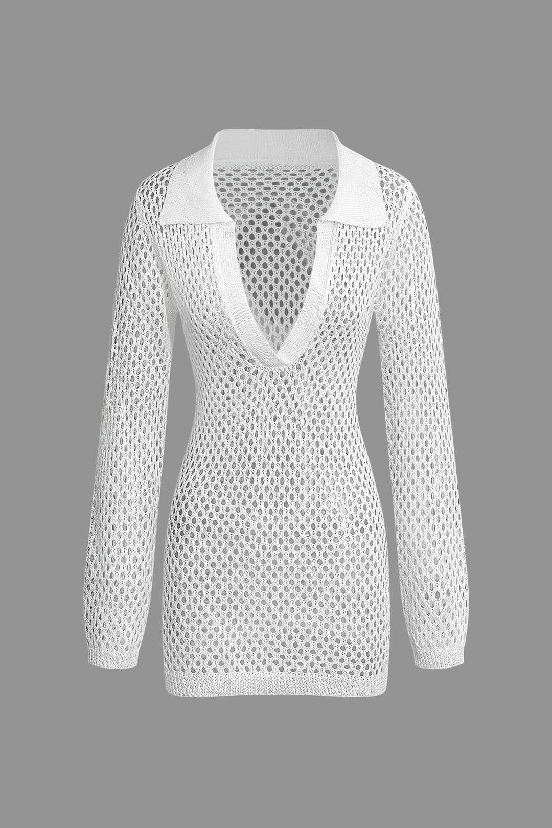Cut Out Long Sleeve Cover Up - Weenar