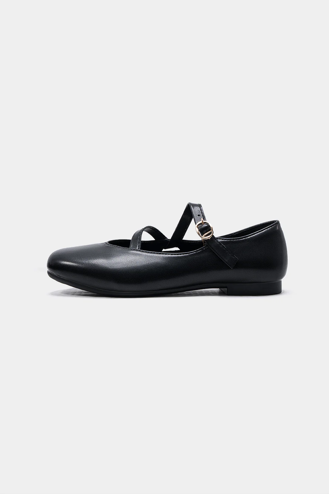 Leather Round Flats - Weenar
