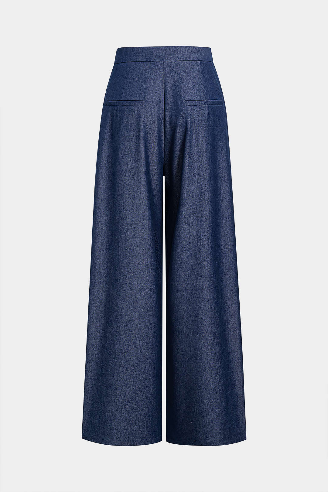 Solid High Waist Wide Leg Pants - Weenar