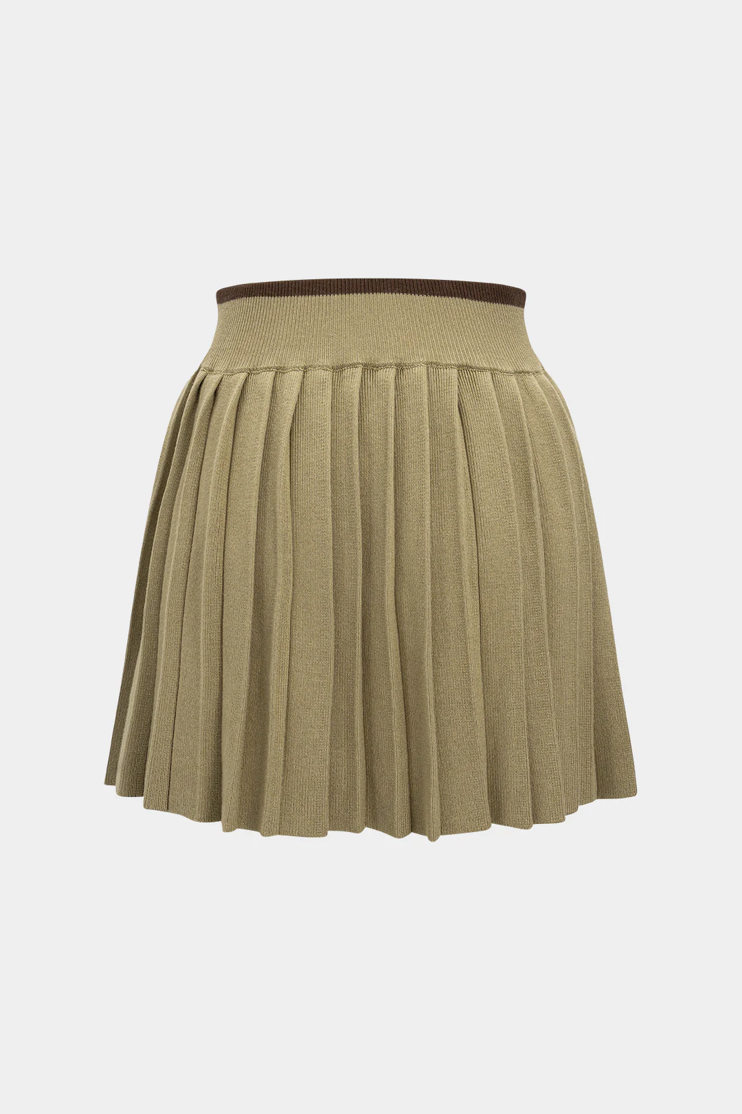 Knit Patchwork High Waist Skirt - Weenar
