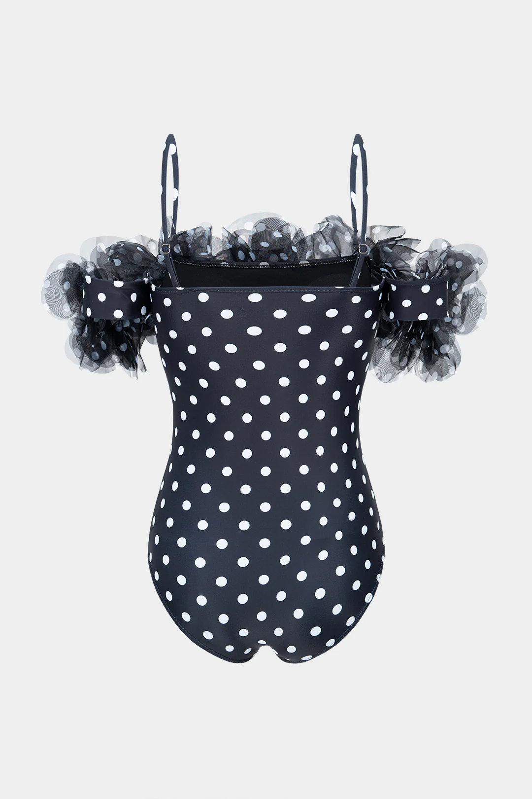 Polka Dots Print Sleeveless Swimsuit - Weenar