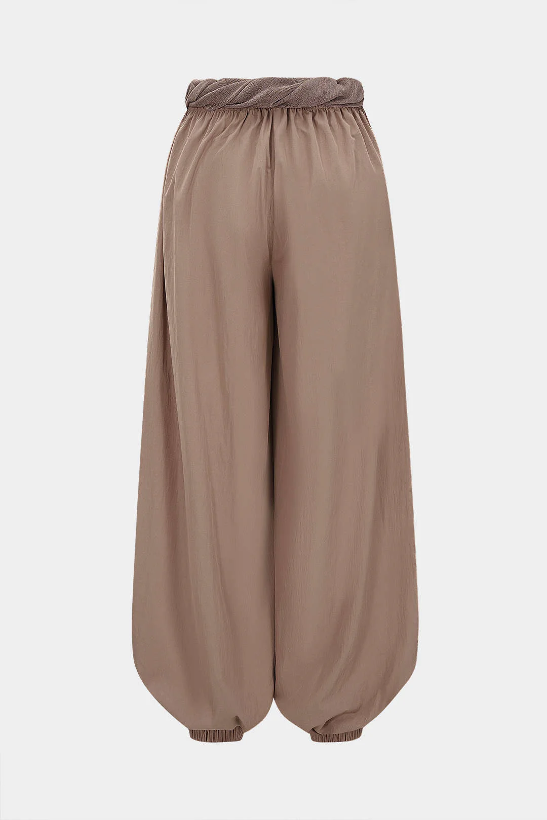 Patchwork Shirred Balloon Pants - Weenar