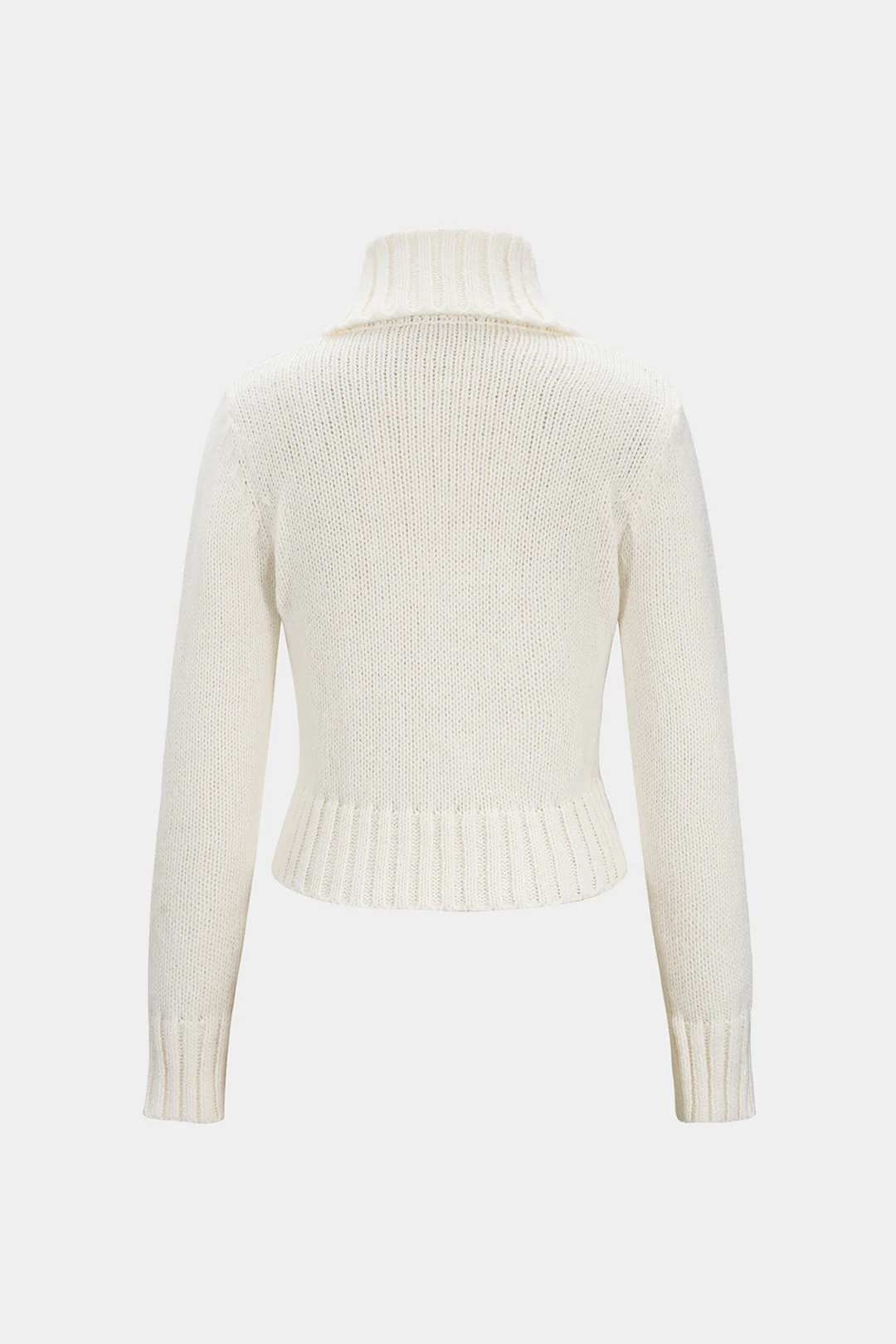 Knit Double Breasted Zipper Cardigan - Weenar