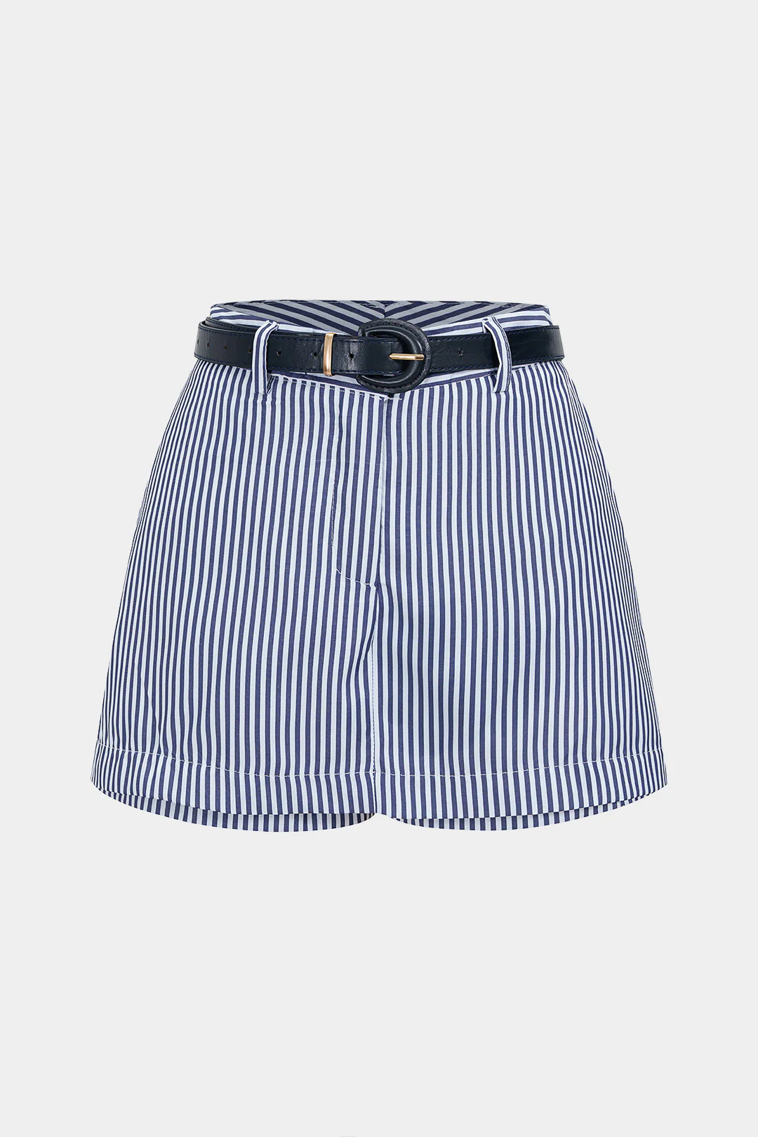 Stripes Print Belted Skort - Weenar