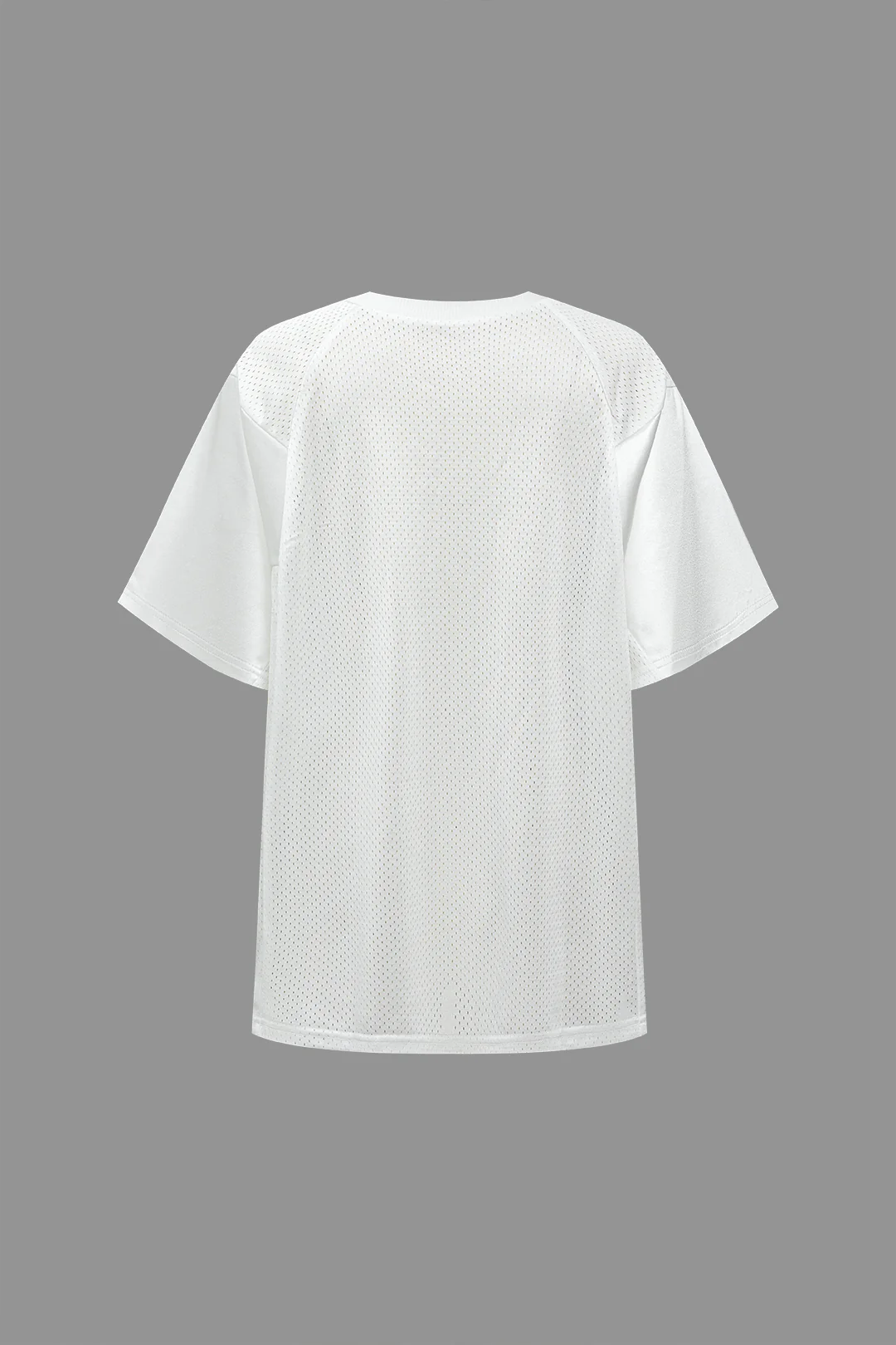 Contrast Letter Camo Print Round Neck Short Sleeve T-Shirt - Weenar