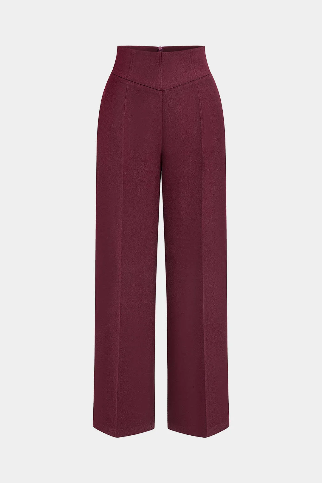 Basic High-Waisted Wide Leg Trousers - Weenar