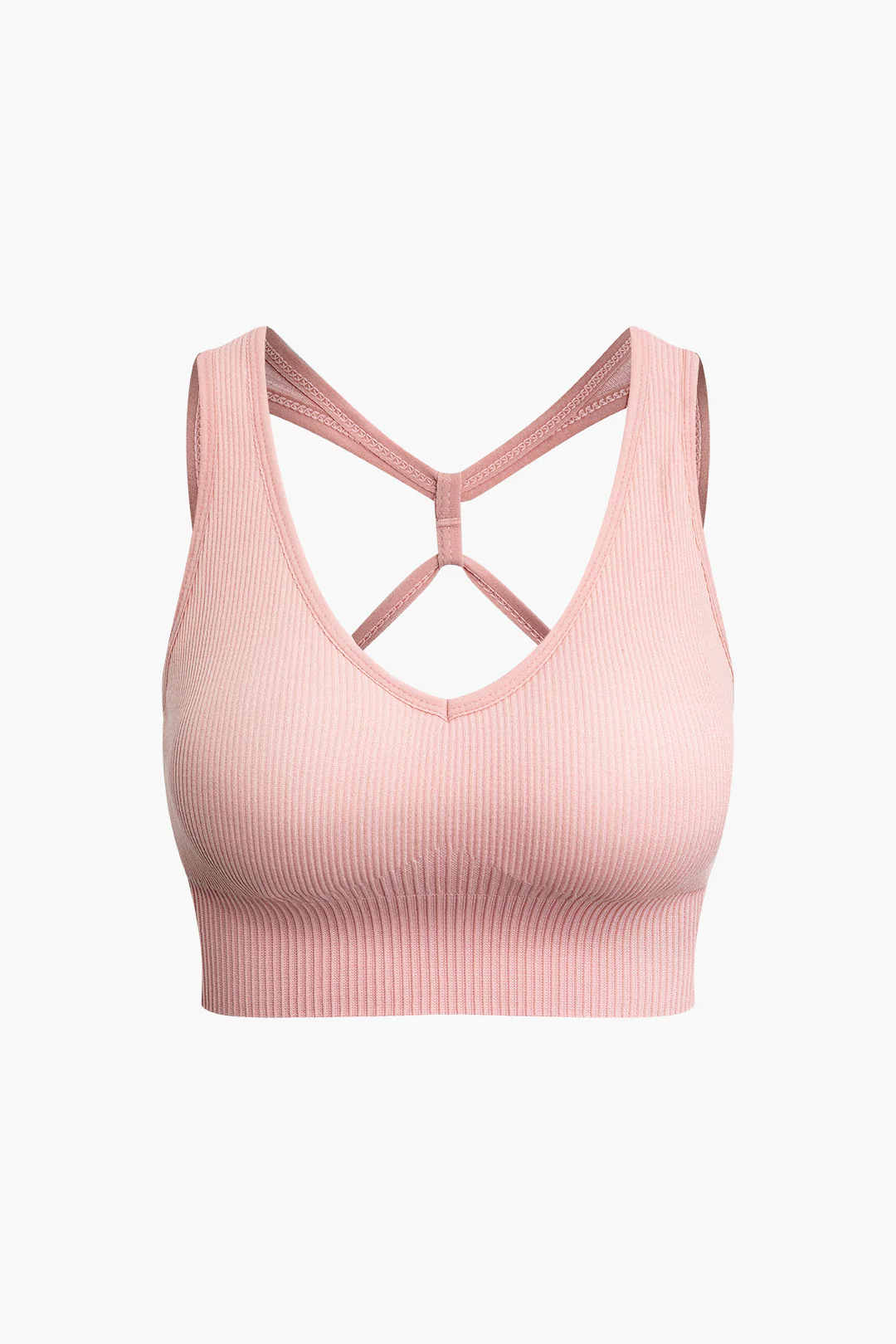 Ribbed Backless Sports Bra - Weenar