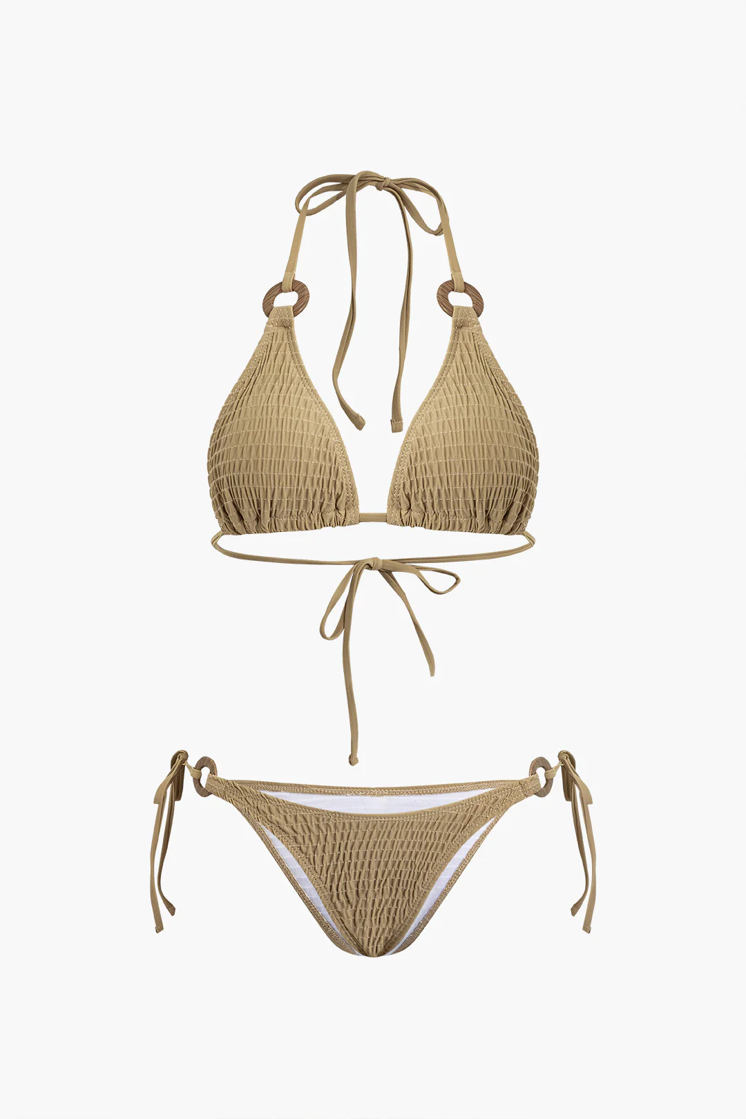 Solid Tie-Up Bikini Set - Weenar