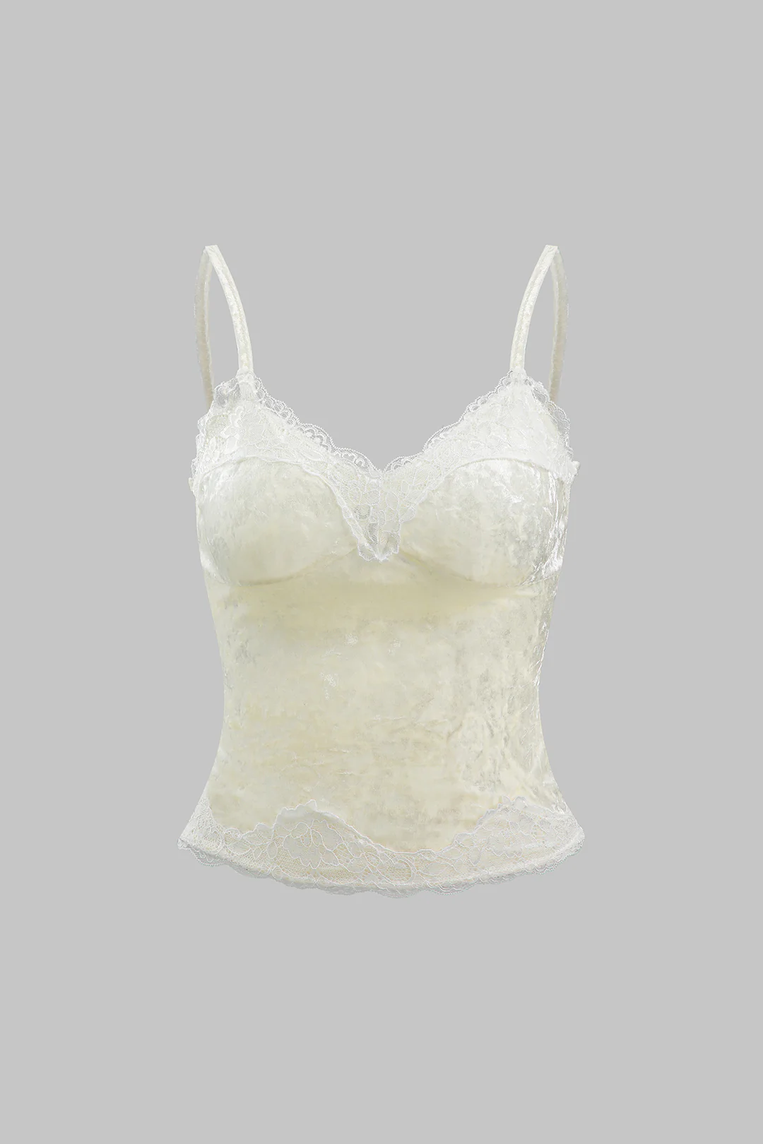 Velvet Lace Patchwork Cami Top - Weenar