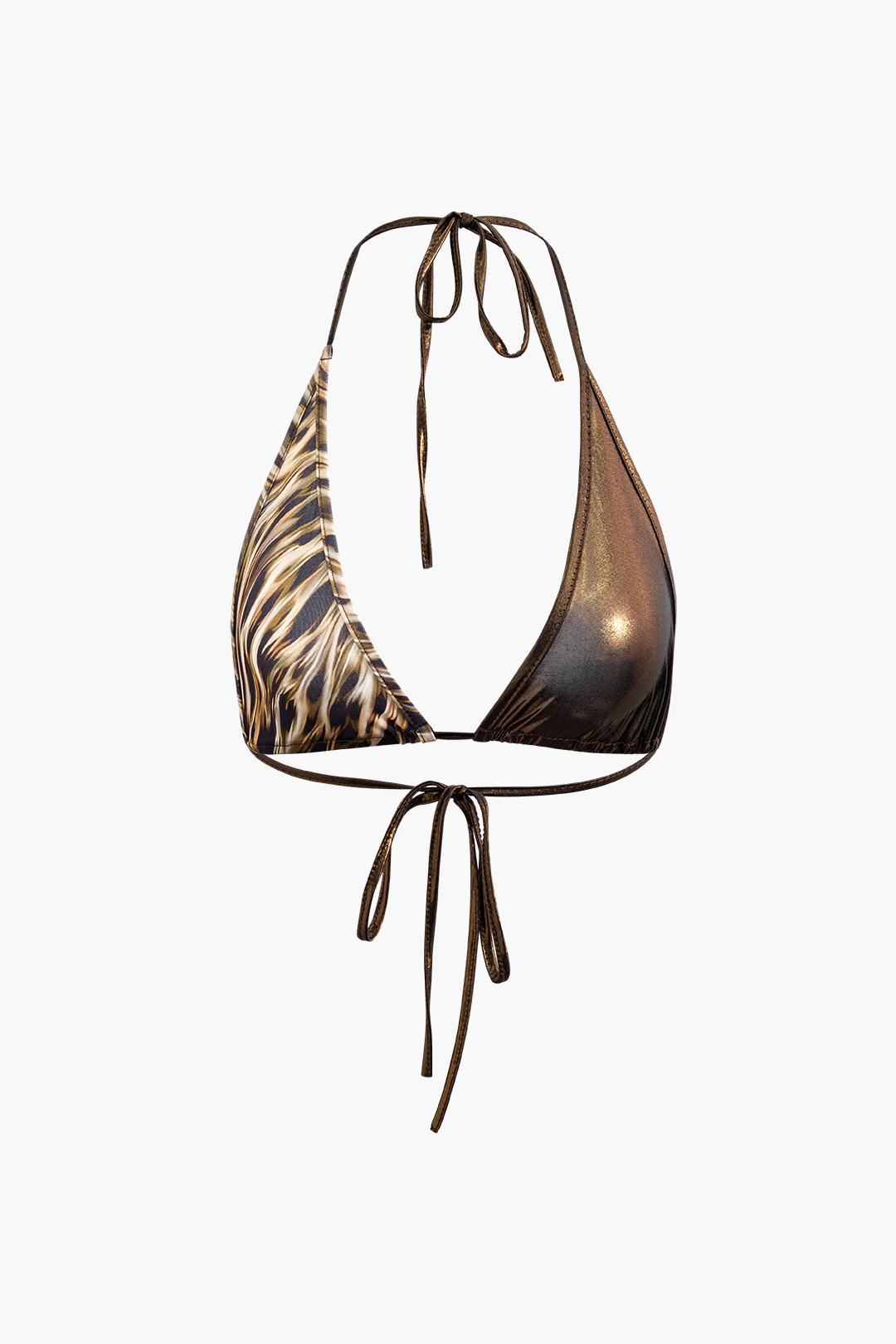 3PC Leopard Print Tie-Up Slip Lingerie And Skirt Set - Weenar