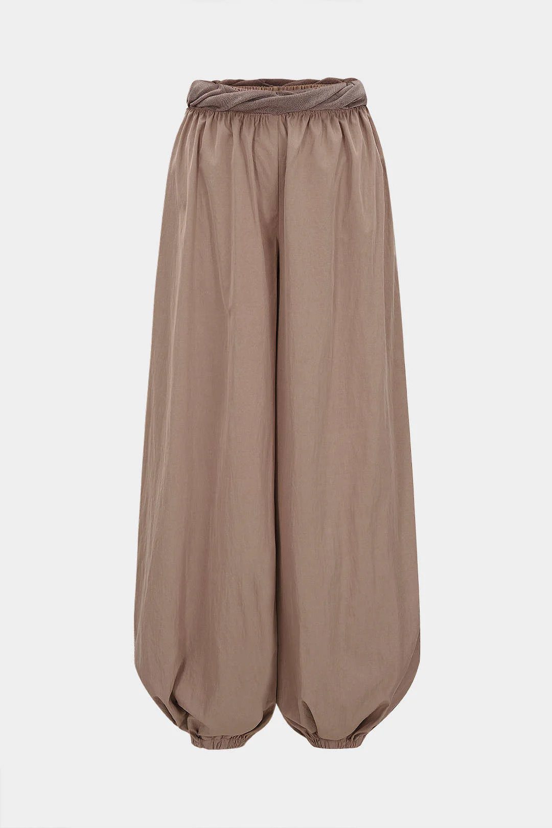 Patchwork Shirred Balloon Pants - Weenar
