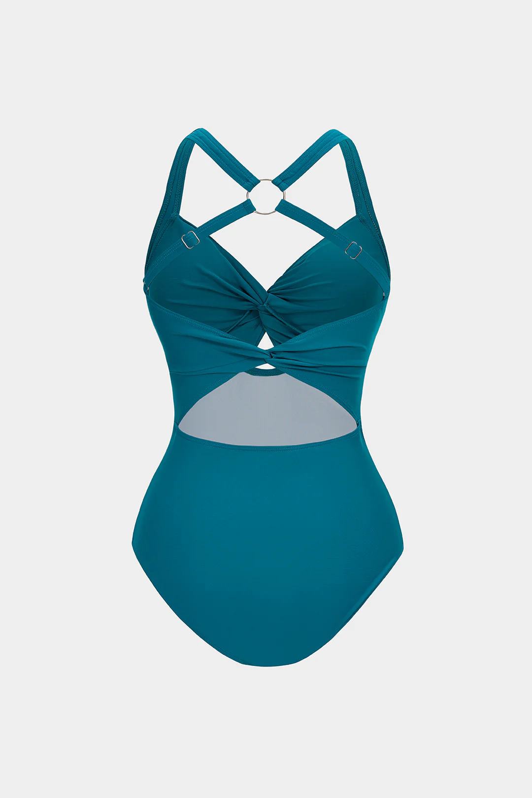 Metallic Cut Out One-Piece Swimsuit - Weenar
