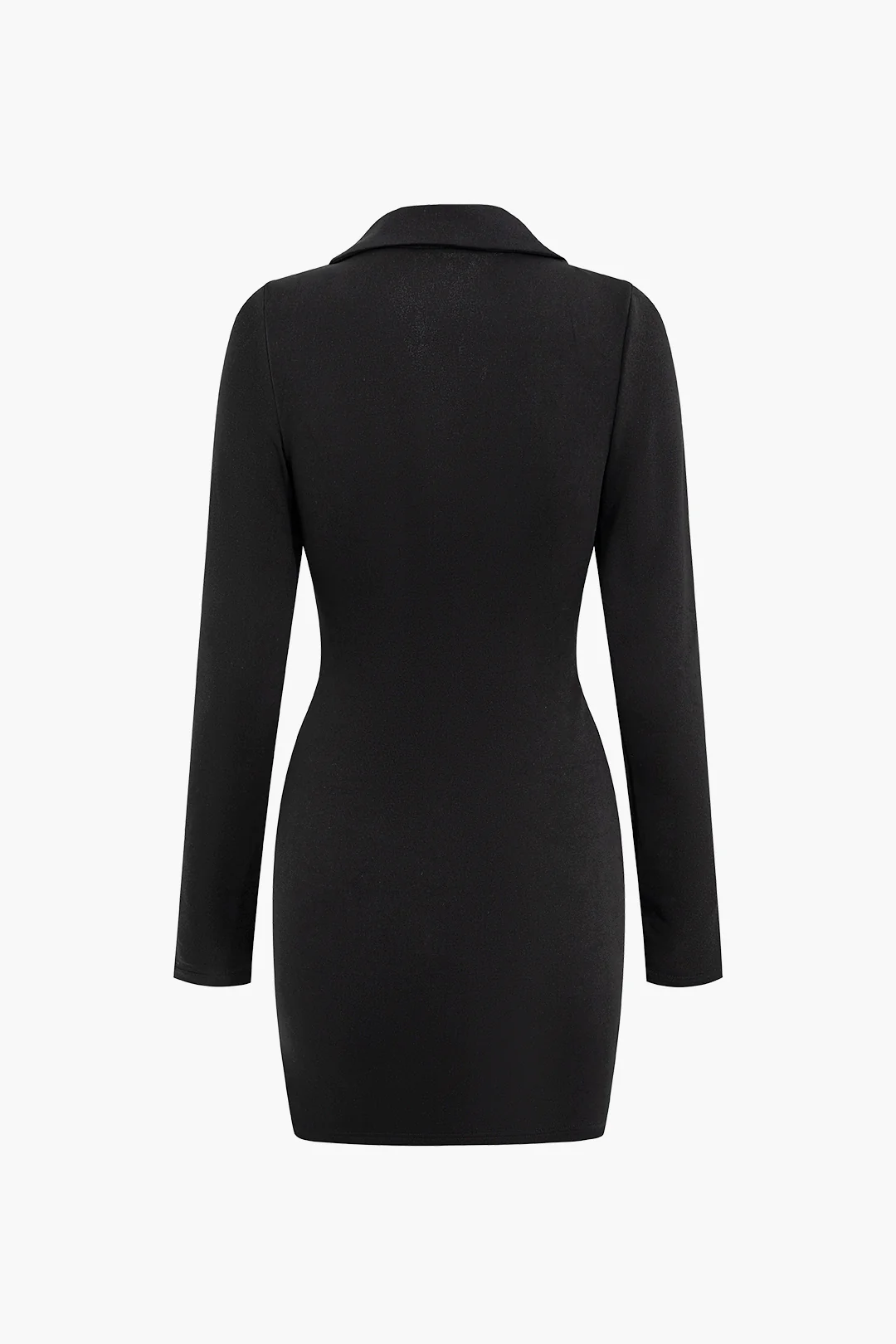 Deep V-Neck Long Sleeve Mini Dress - Weenar