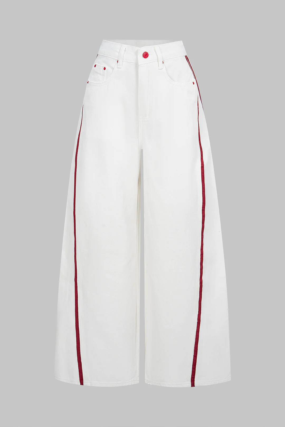 Denim Contrast Pocket High Waist Jeans - Weenar
