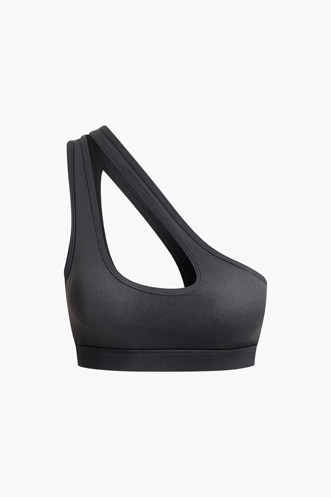 Asymmetrical Hollow Out Sports Bra - Weenar