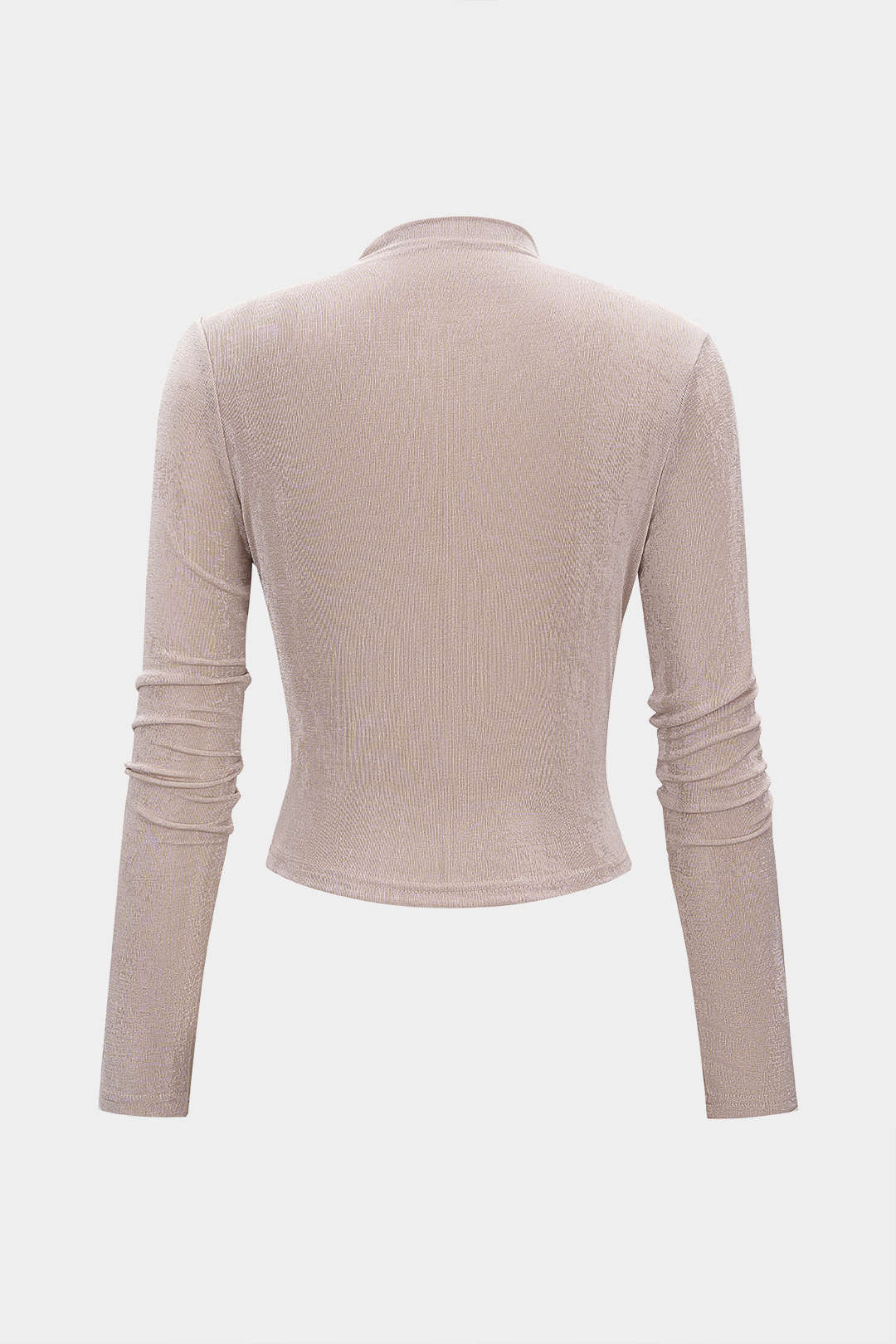 Ruched Wrinkle Long Sleeve Top - Weenar
