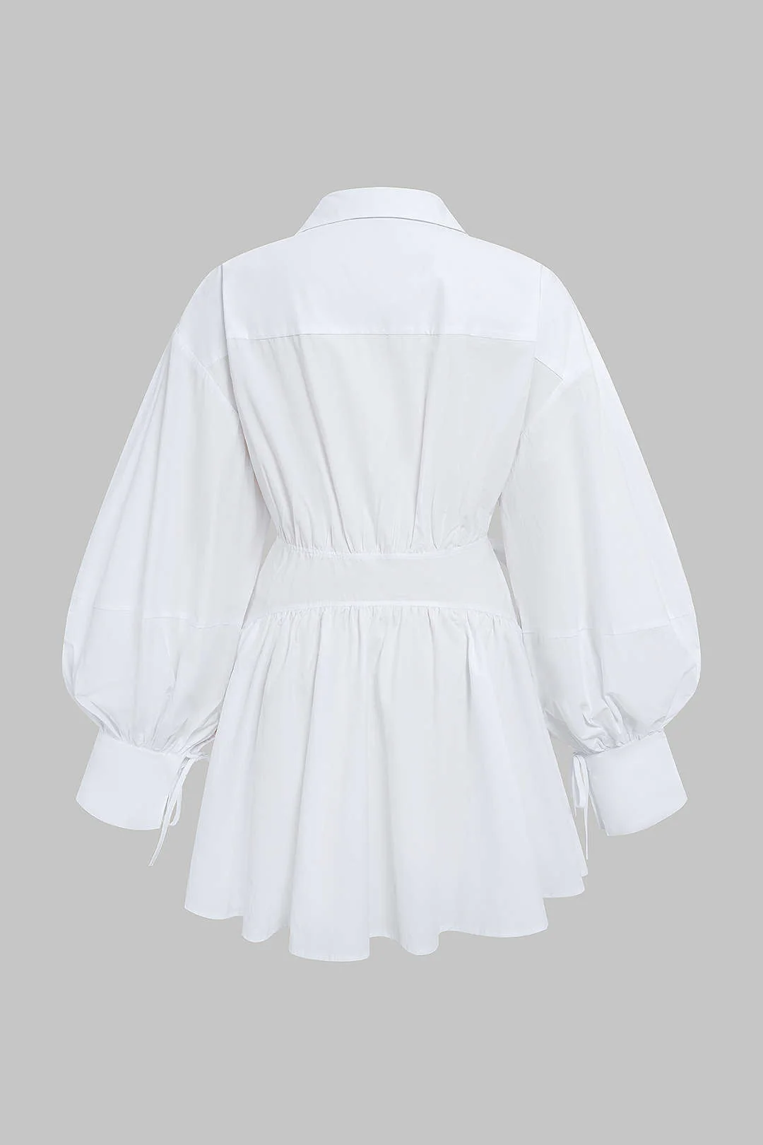 Ruched Asymmetrical Tie-Front Mini Dress - Weenar